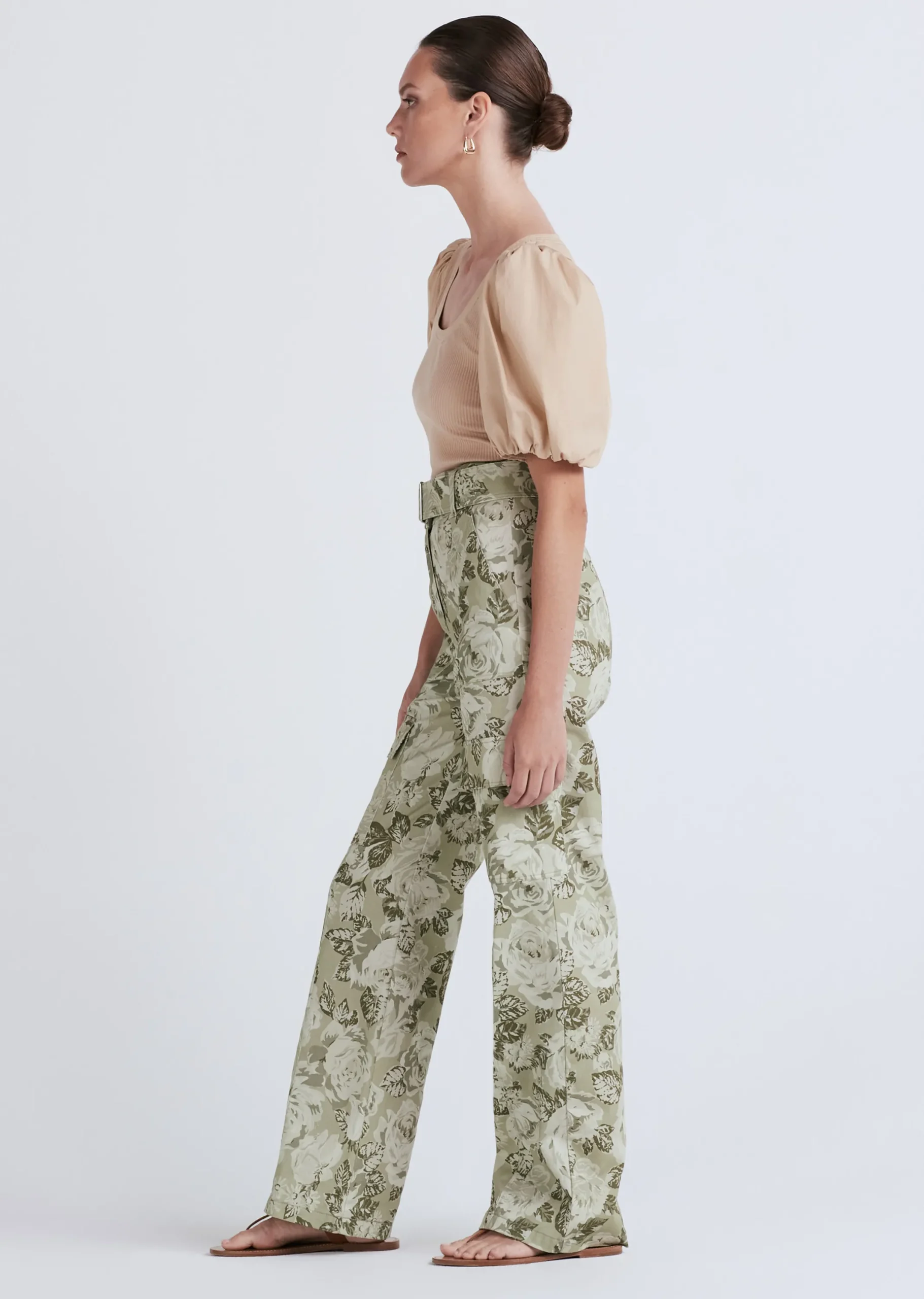 Derek Lam -Keanu Straight Leg Utility Pants Ivy Multi