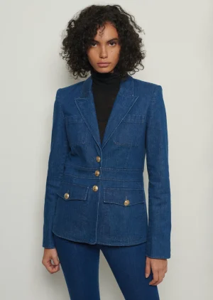 Derek Lam -Keith Utility Denim Jacket Dark Wash