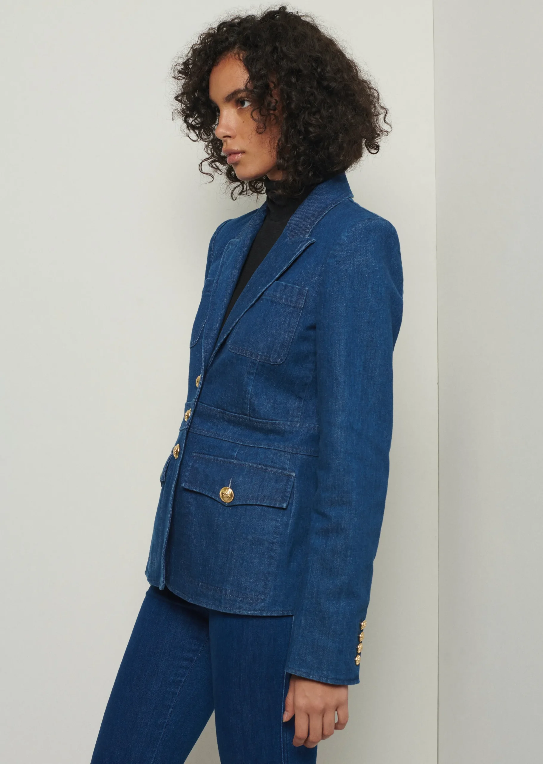 Derek Lam -Keith Utility Denim Jacket Dark Wash
