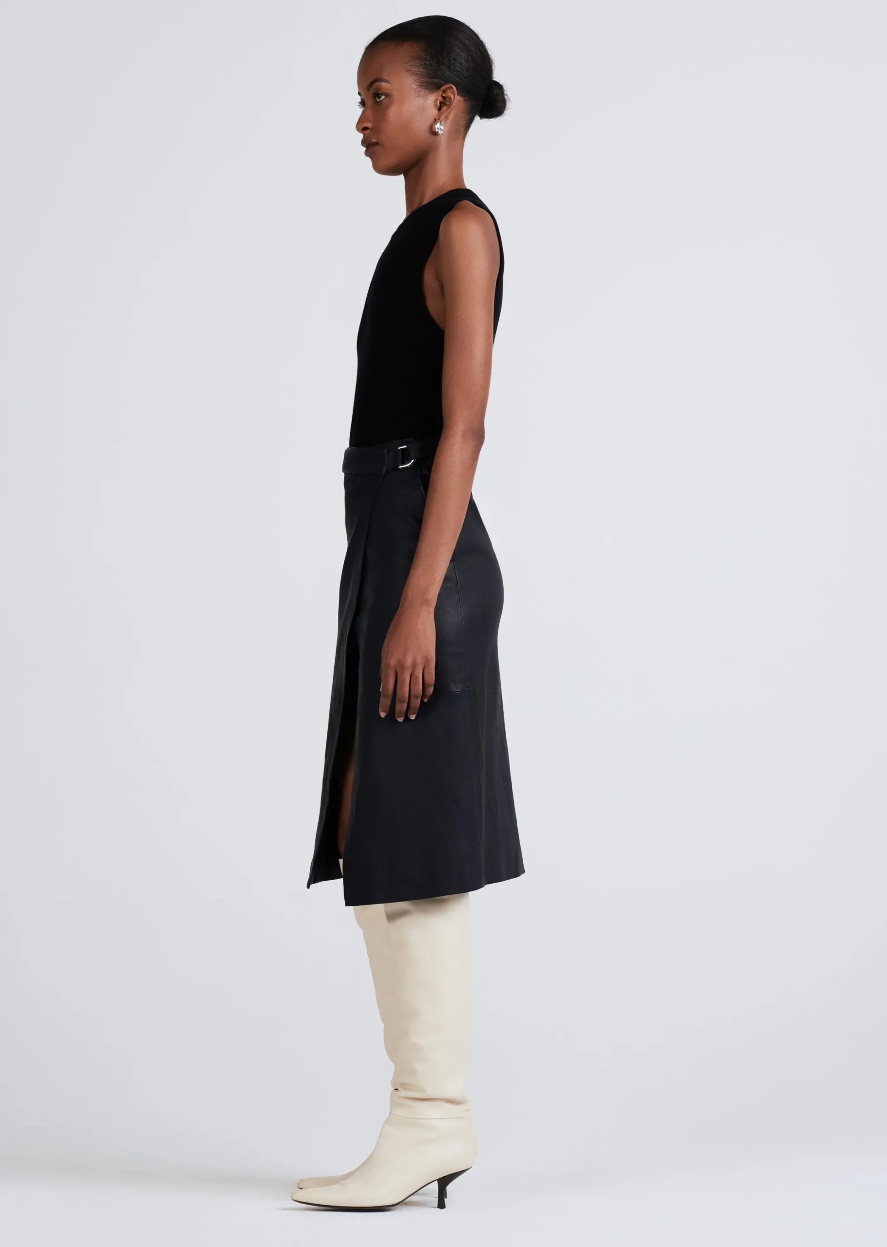 Derek Lam -Layla Asymmetrical Skirt Navy