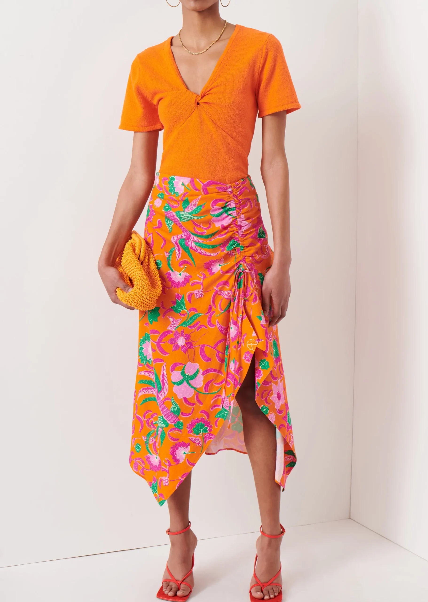 Derek Lam -Leanna Twist Top Orange
