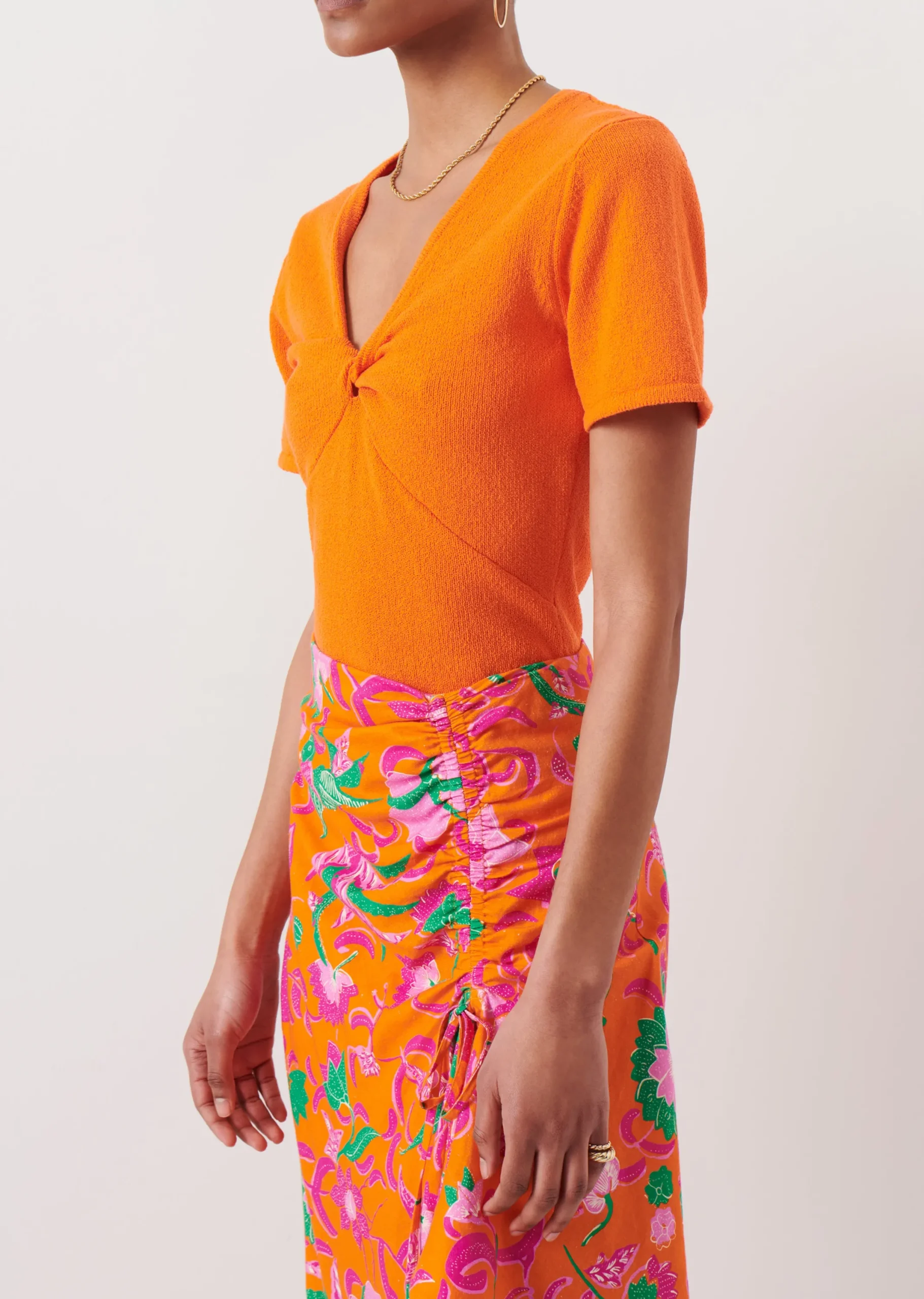 Derek Lam -Leanna Twist Top Orange