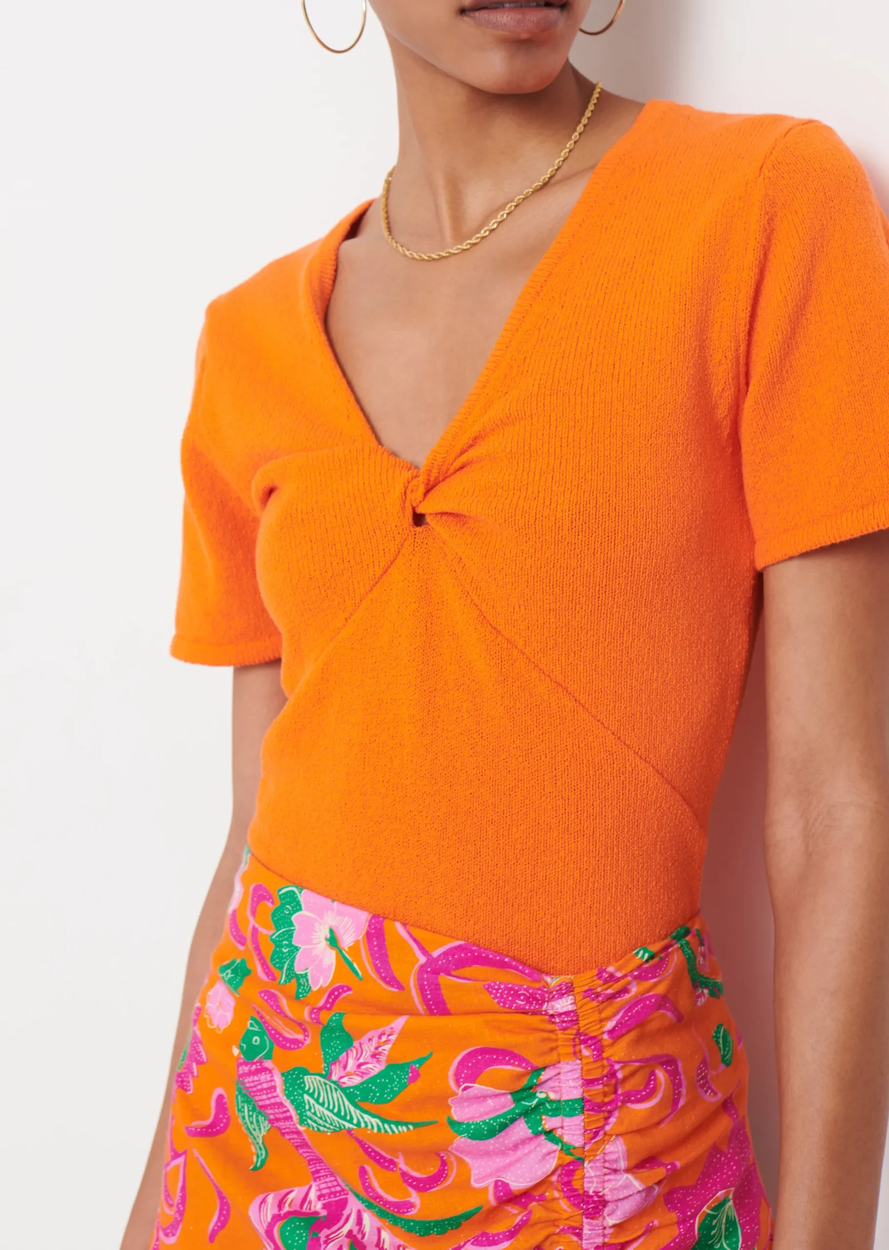 Derek Lam -Leanna Twist Top Orange