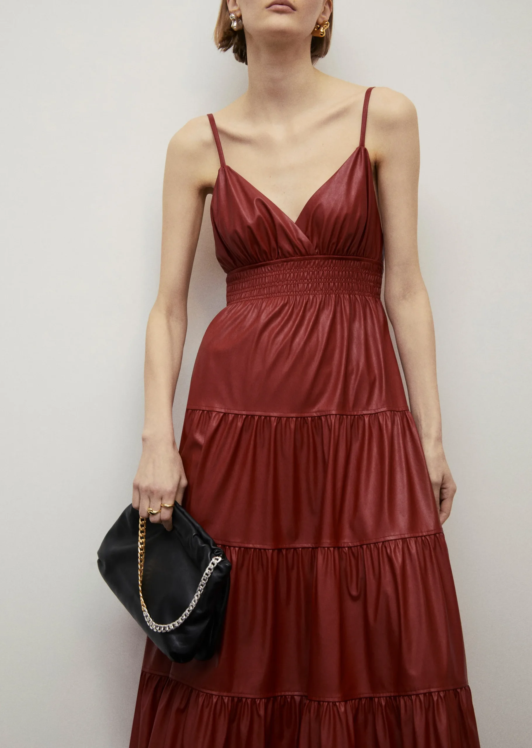 Derek Lam -Linda Tie Maxi Dress Red