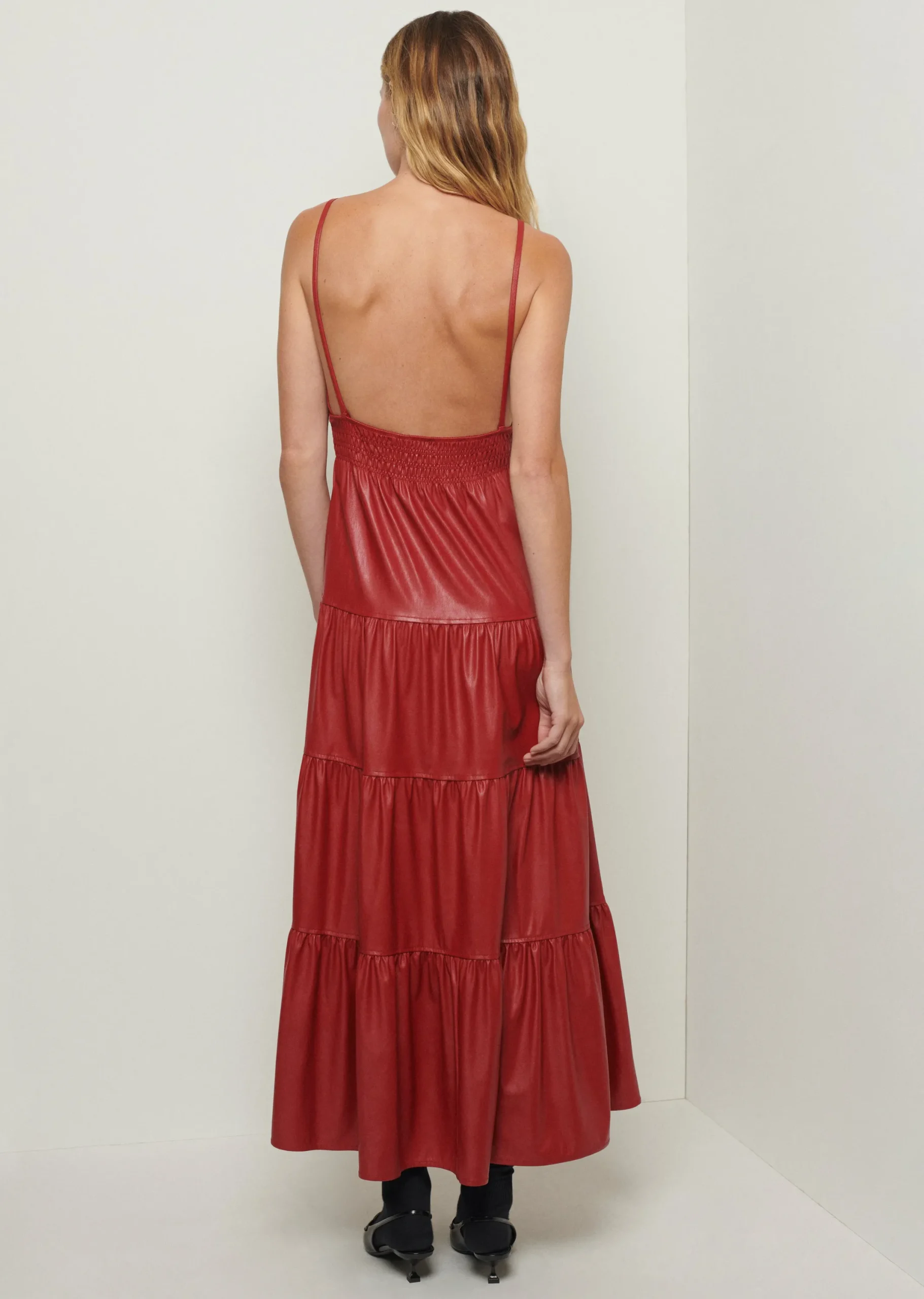 Derek Lam -Linda Tie Maxi Dress Red
