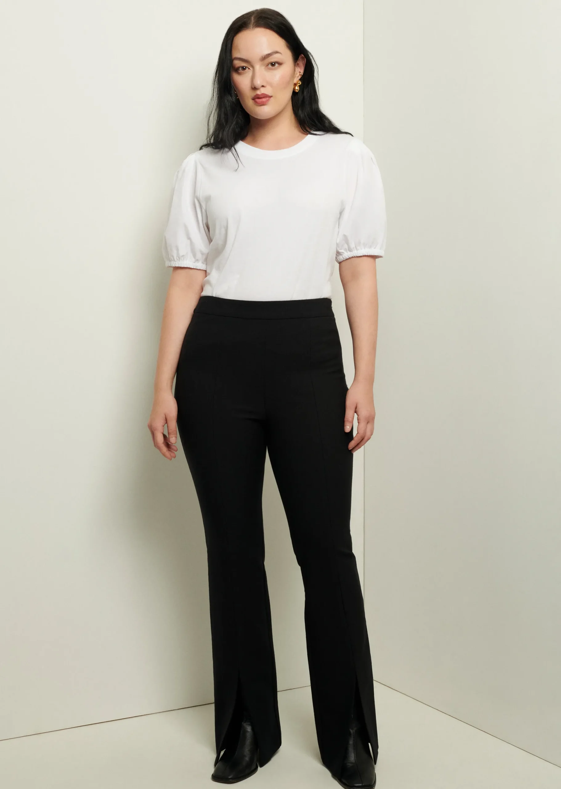 Derek Lam -Lucia Front Slit Trousers Black