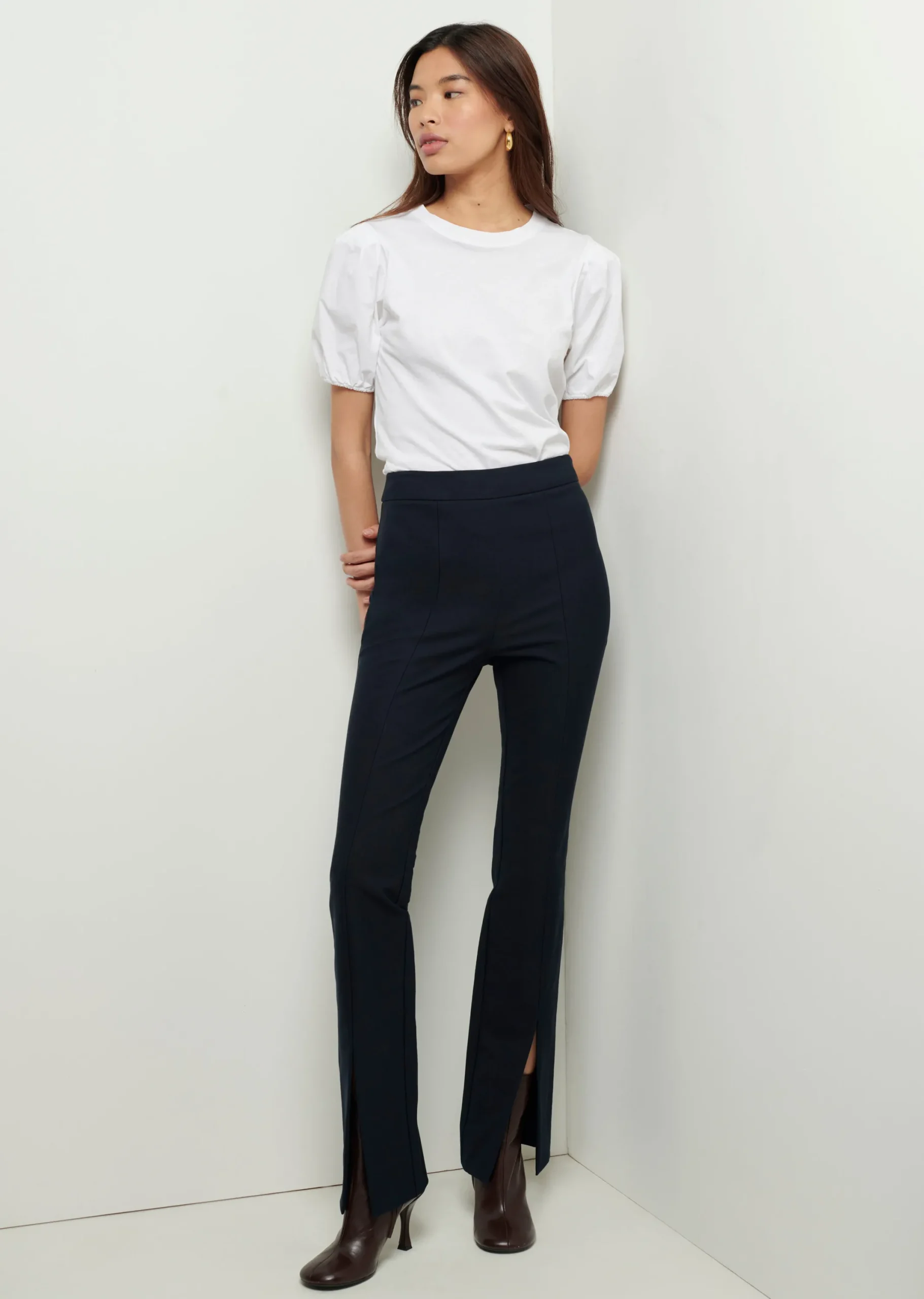 Derek Lam -Lucia Front Slit Trousers Midnight