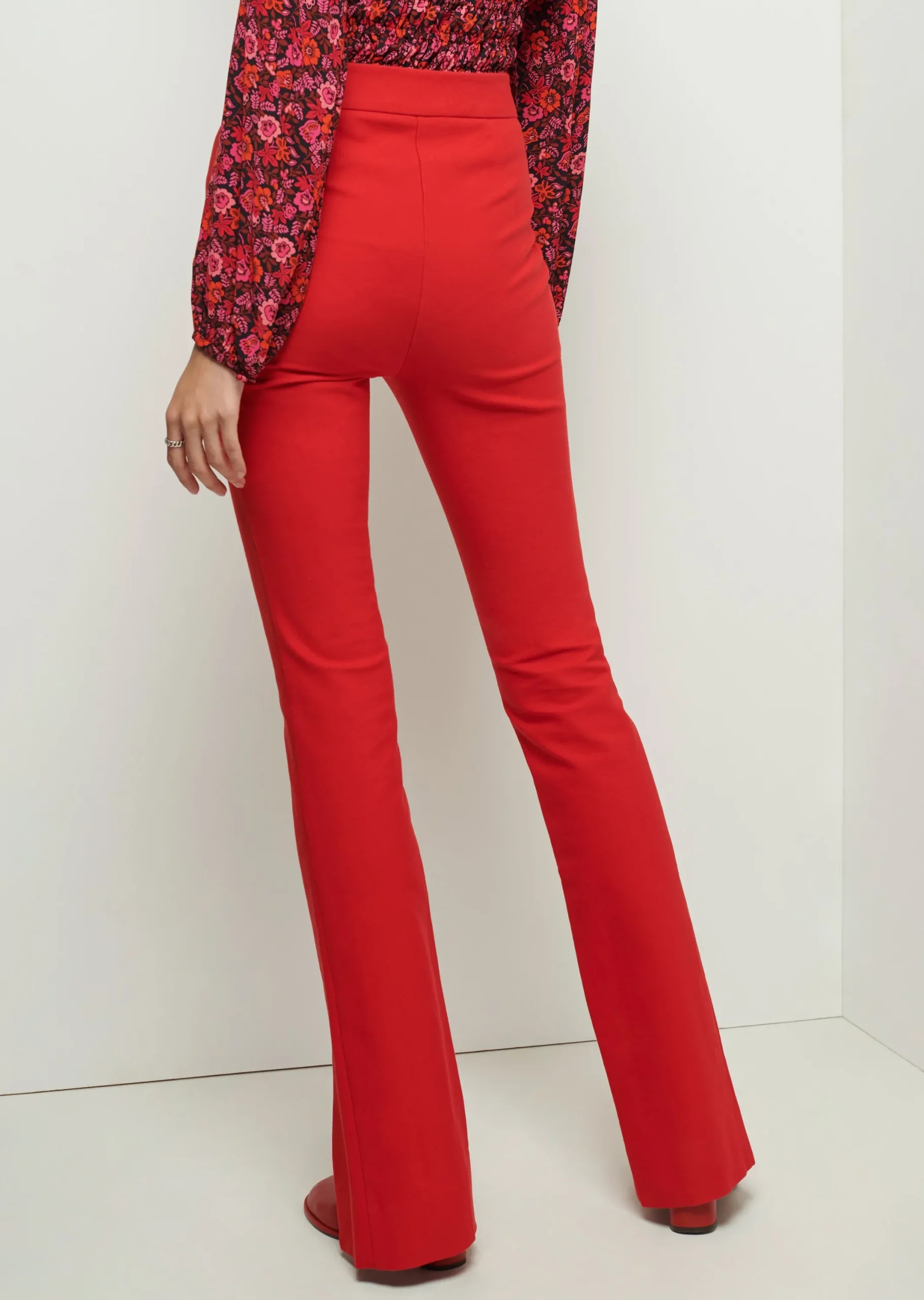 Derek Lam -Lucia Front Slit Trousers Red