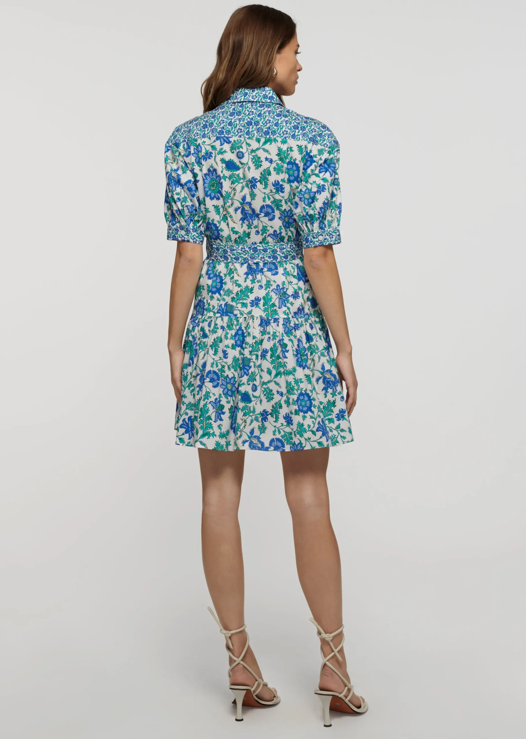 Derek Lam -Luma A-Line Shirt Dress Blue Multi