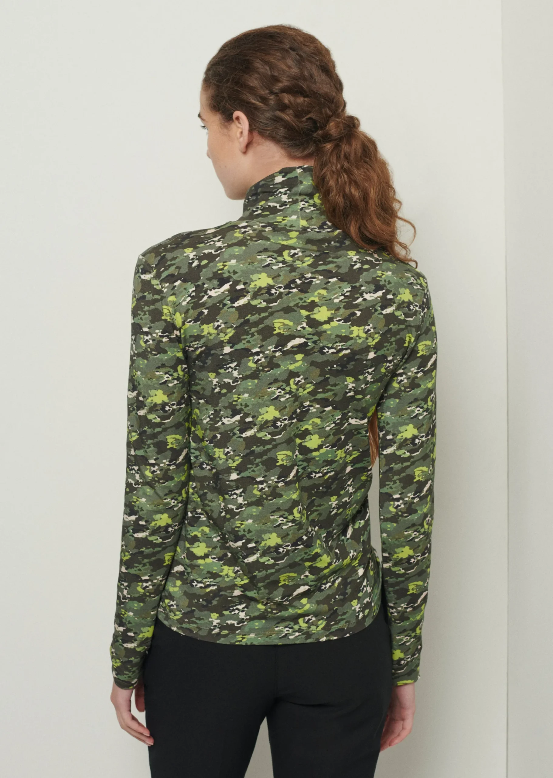 Derek Lam -Lux Long Sleeve Turtleneck Olive Multi