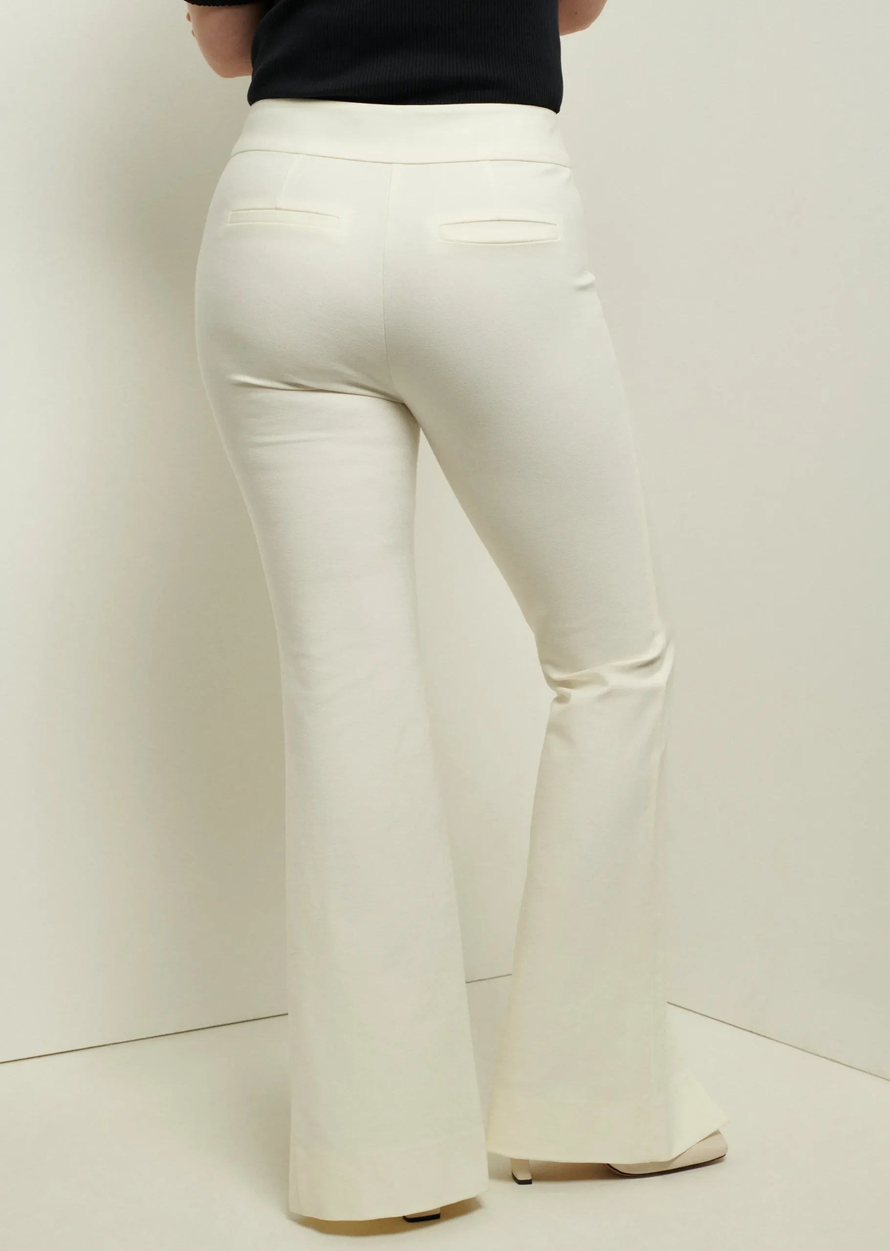 Derek Lam -Maeve Front Slit Trousers Soft White