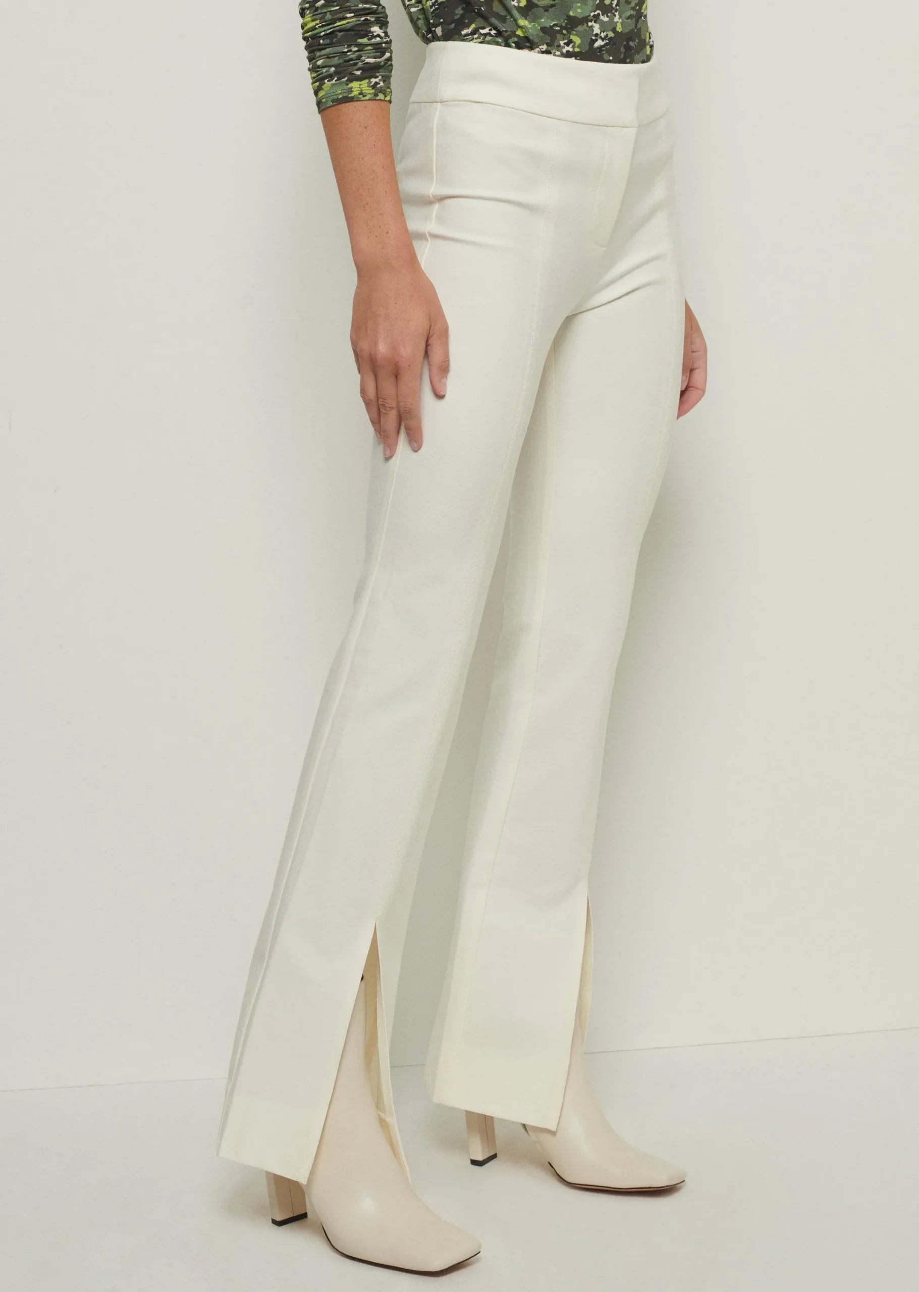 Derek Lam -Maeve Front Slit Trousers Soft White