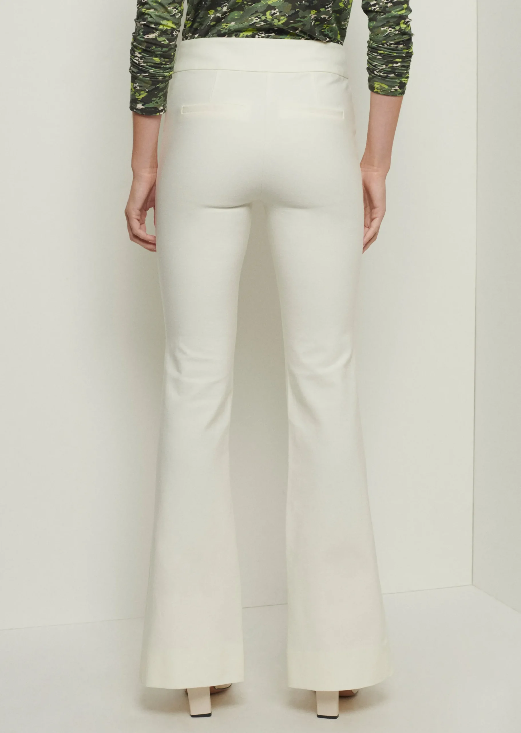 Derek Lam -Maeve Front Slit Trousers Soft White
