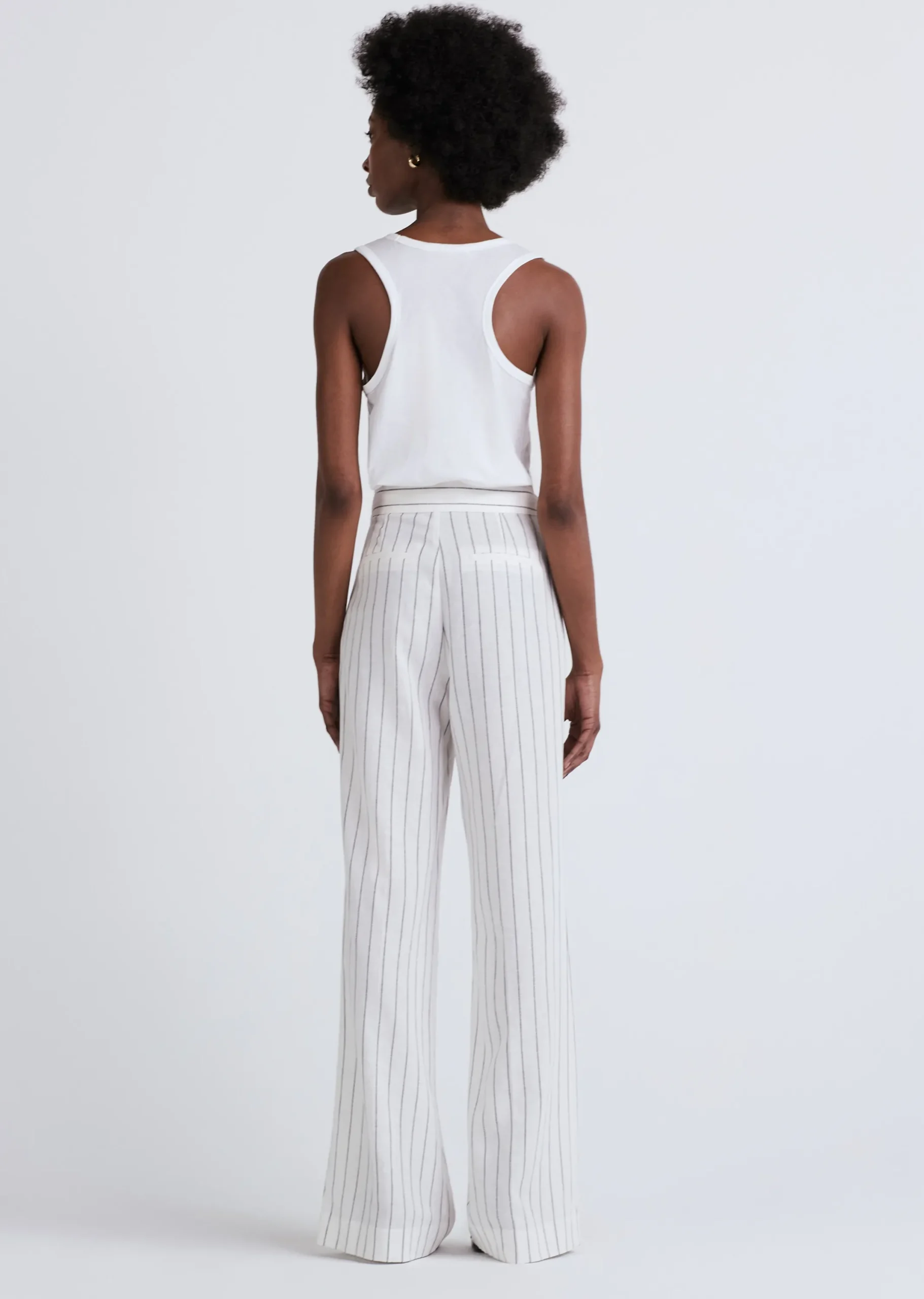 Derek Lam -Massimo Wide Leg Sailor Pants Ivory-Midnight
