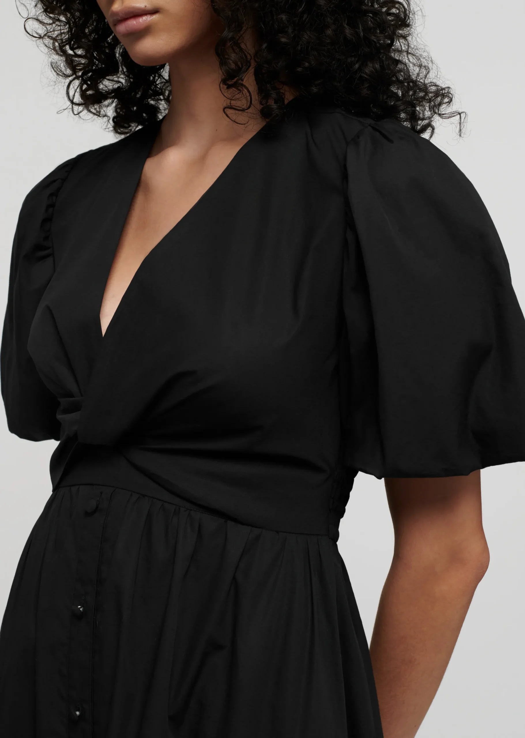 Derek Lam -Maya Twist Front Maxi Dress Black