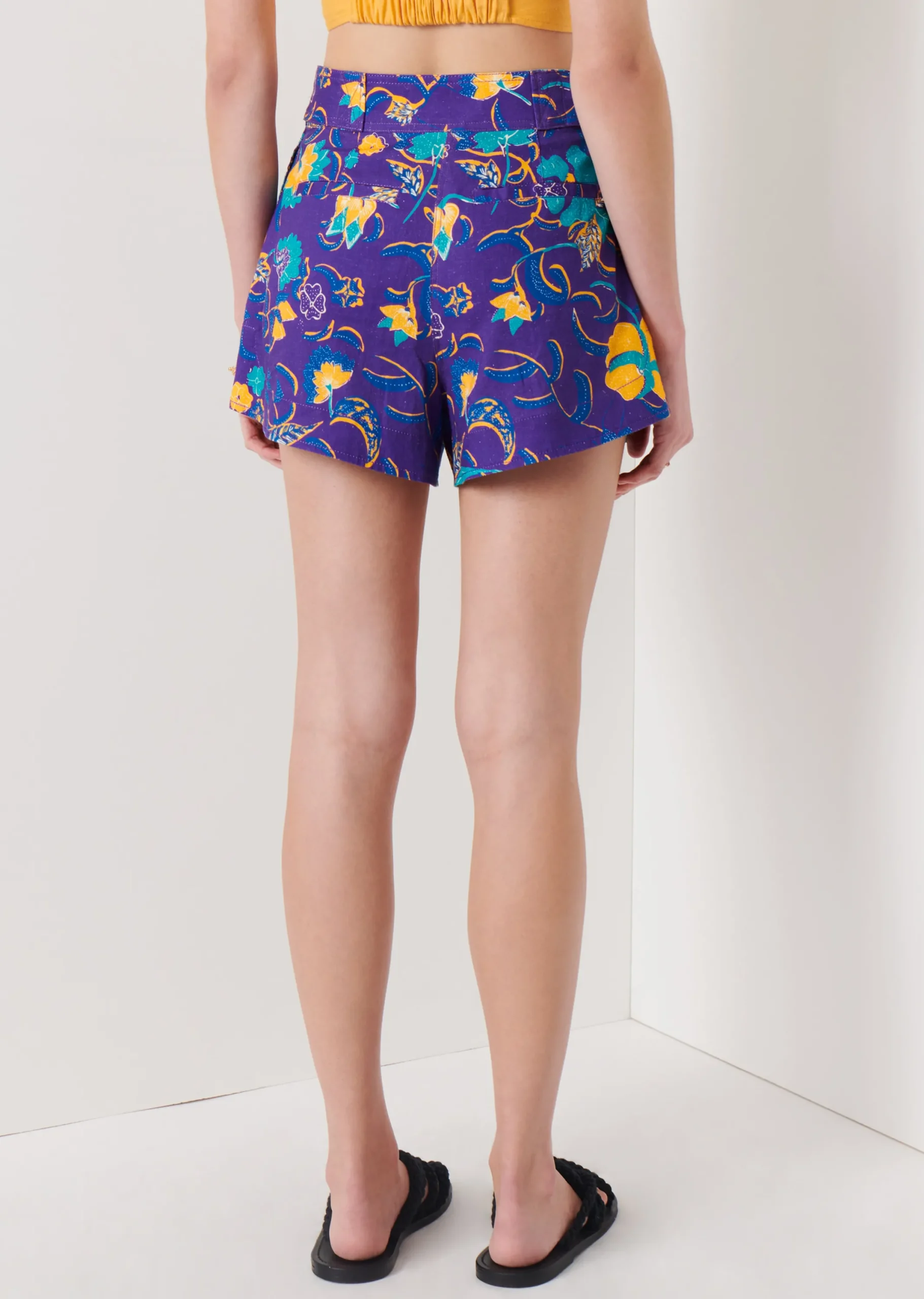 Derek Lam -Mika Snap Shorts Purple Multi