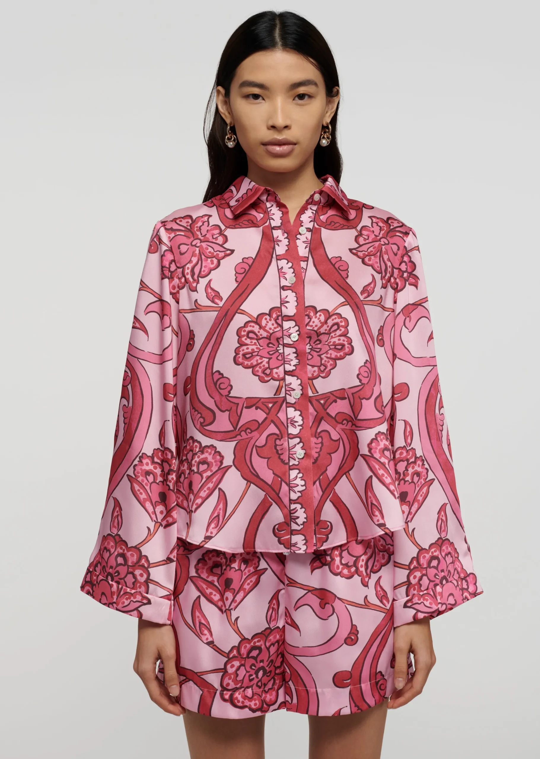 Derek Lam -Milad Oversized Shirt Pink Multi