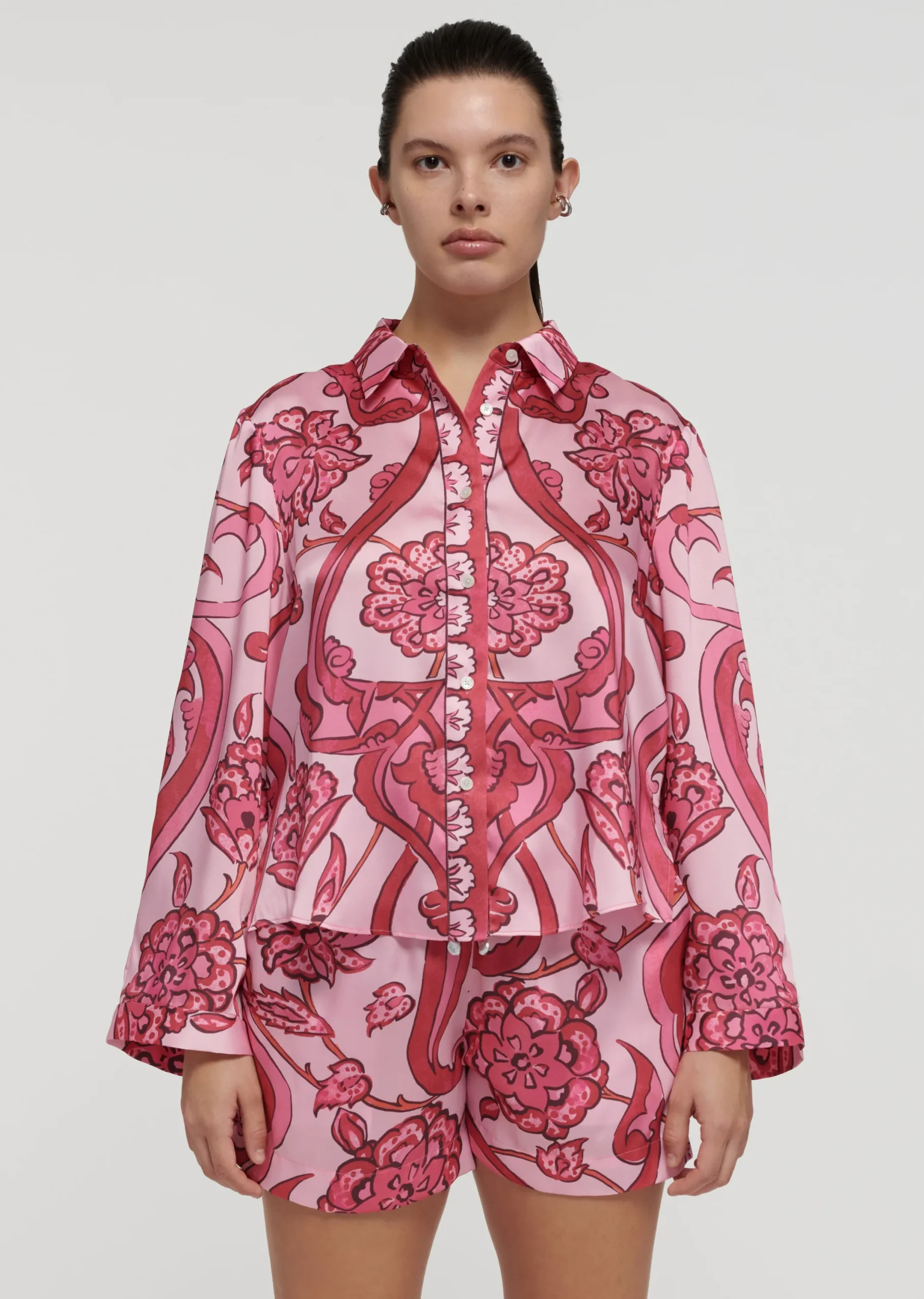 Derek Lam -Milad Oversized Shirt Pink Multi