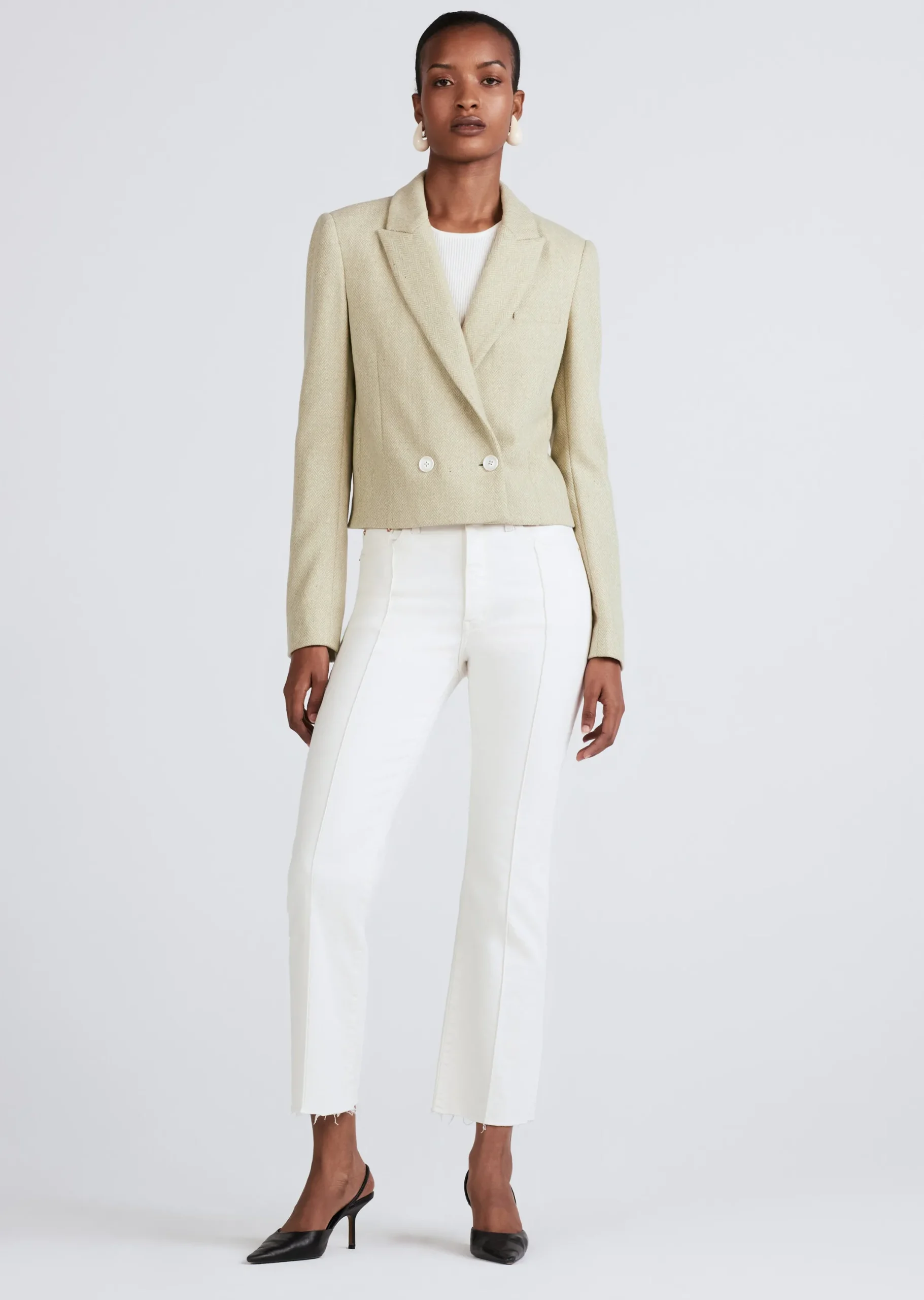 Derek Lam -Milo Double Breasted Crop Jacket Sage