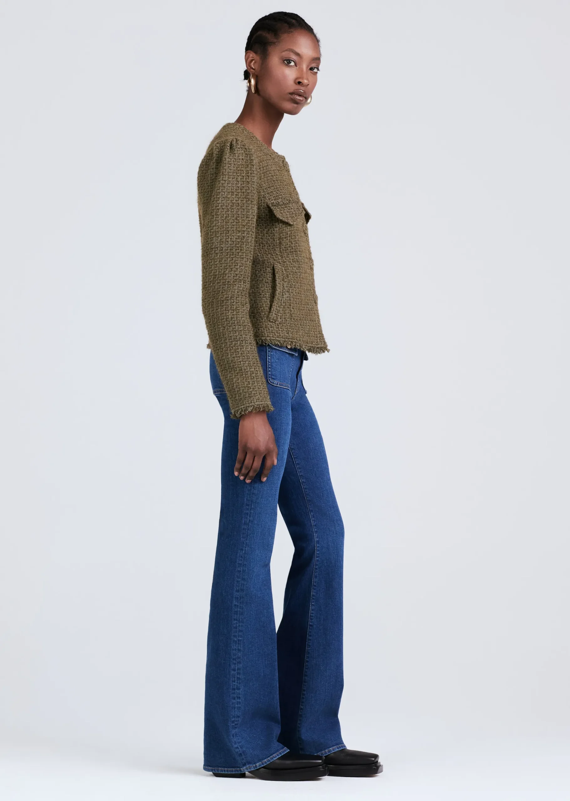 Derek Lam -Morgan Utility Fray Jacket Army Green