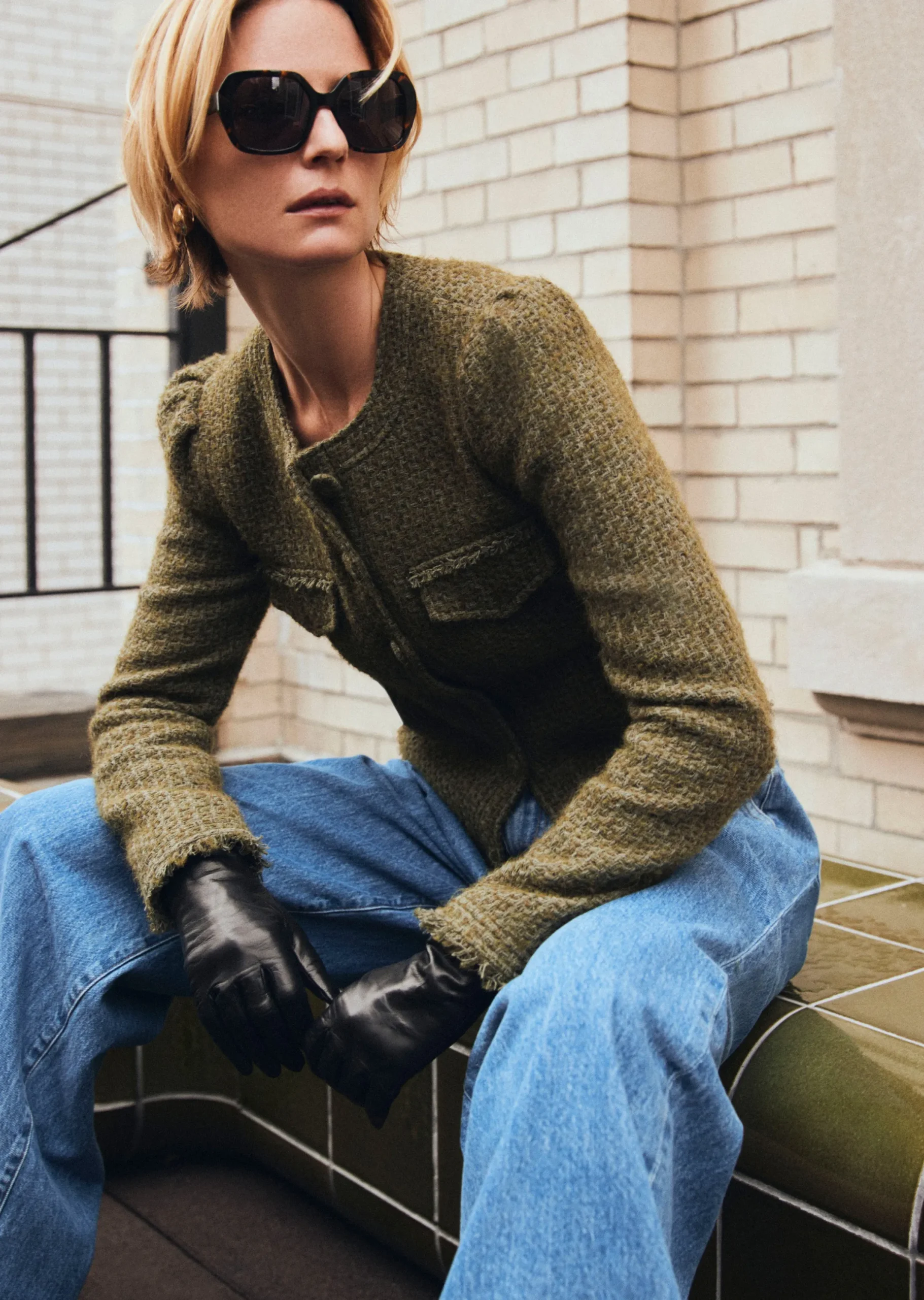 Derek Lam -Morgan Utility Fray Jacket Army Green