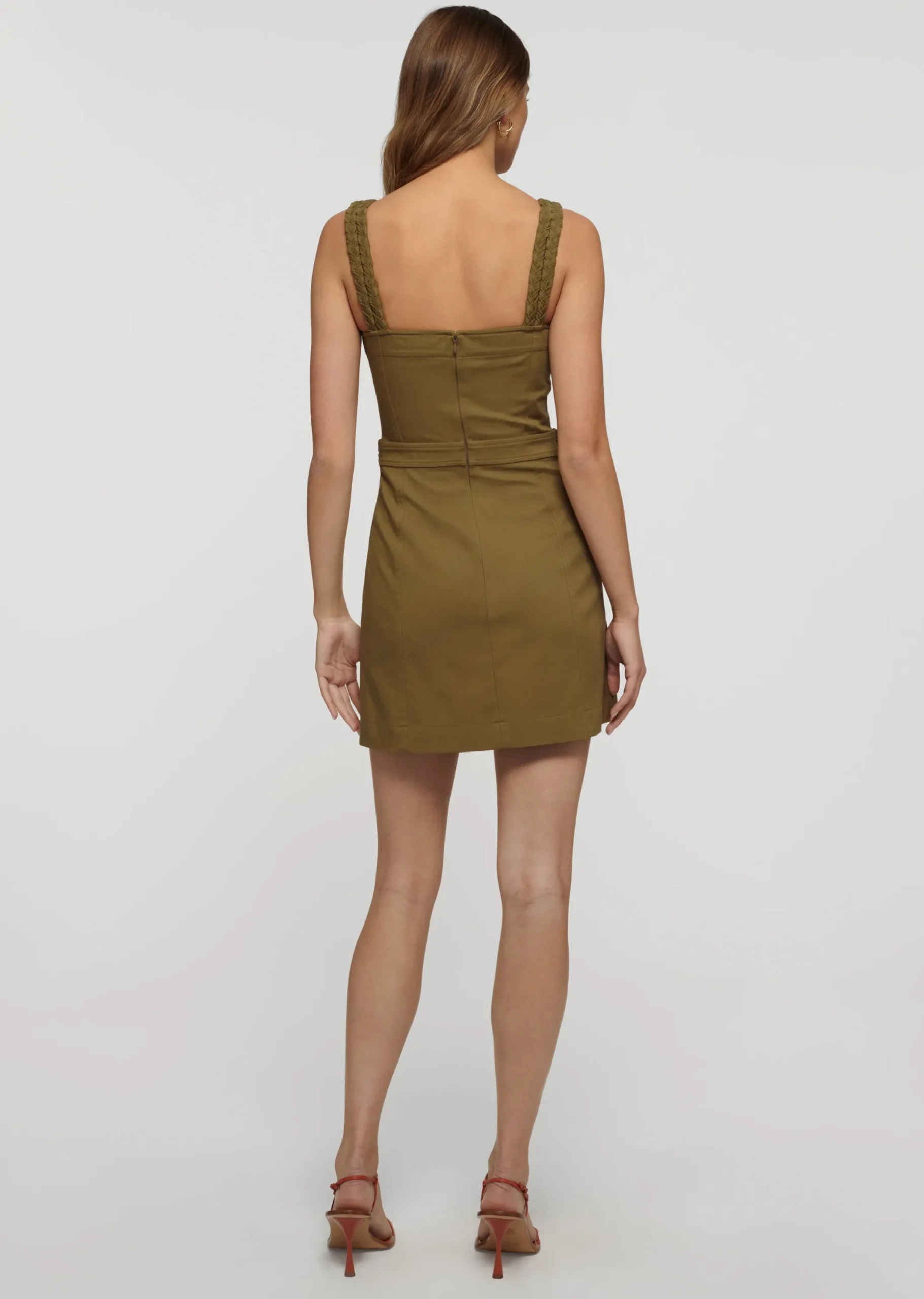 Derek Lam -Naiyah Utility Sheath Dress Olive