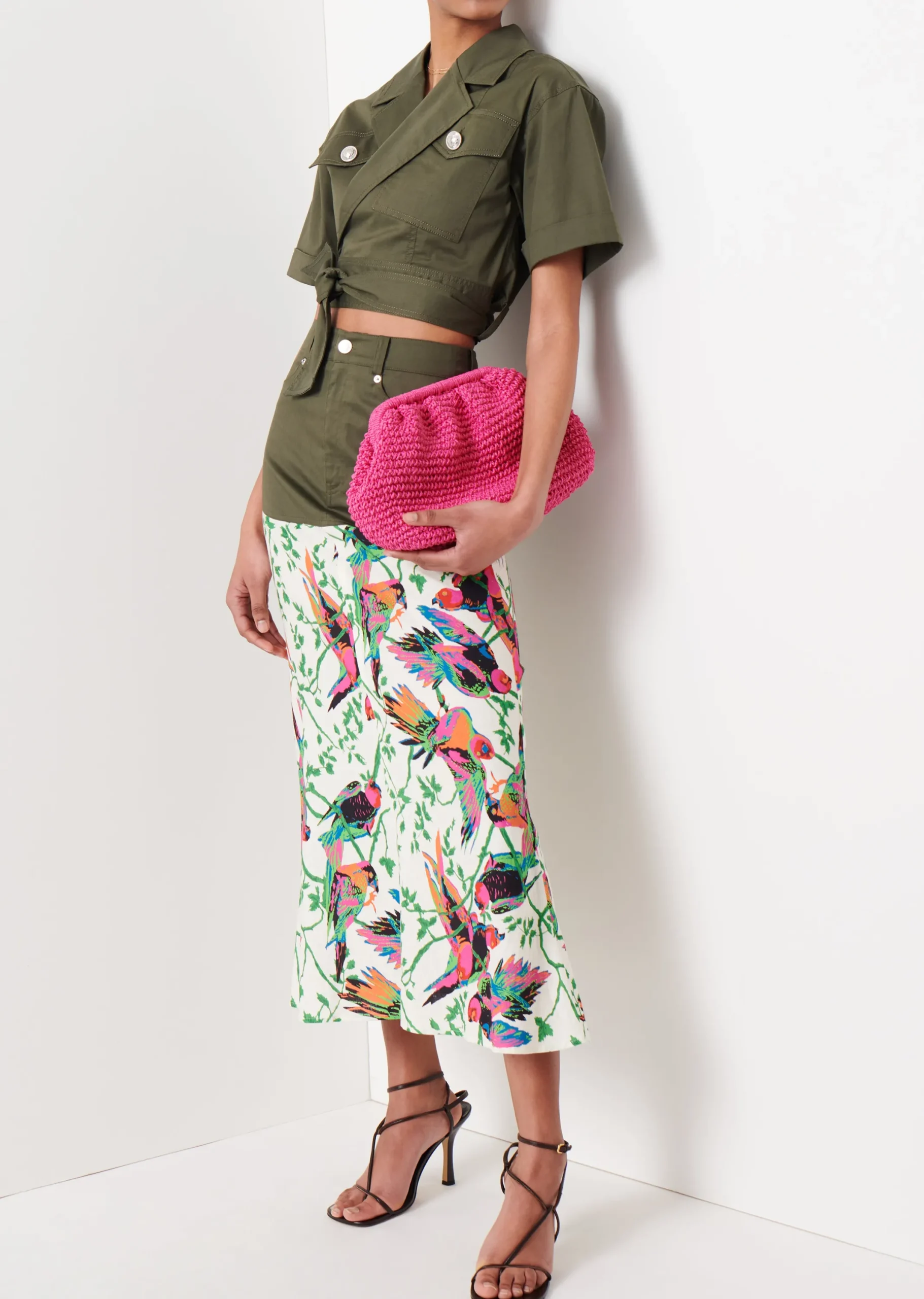 Derek Lam -Reagan Utility Wrap Top Olive