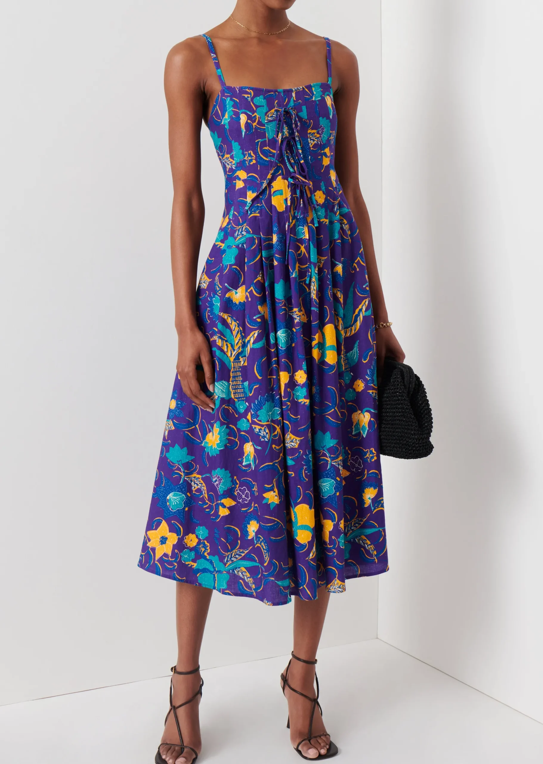 Derek Lam -Reef A-Line Cami Dress Purple Multi
