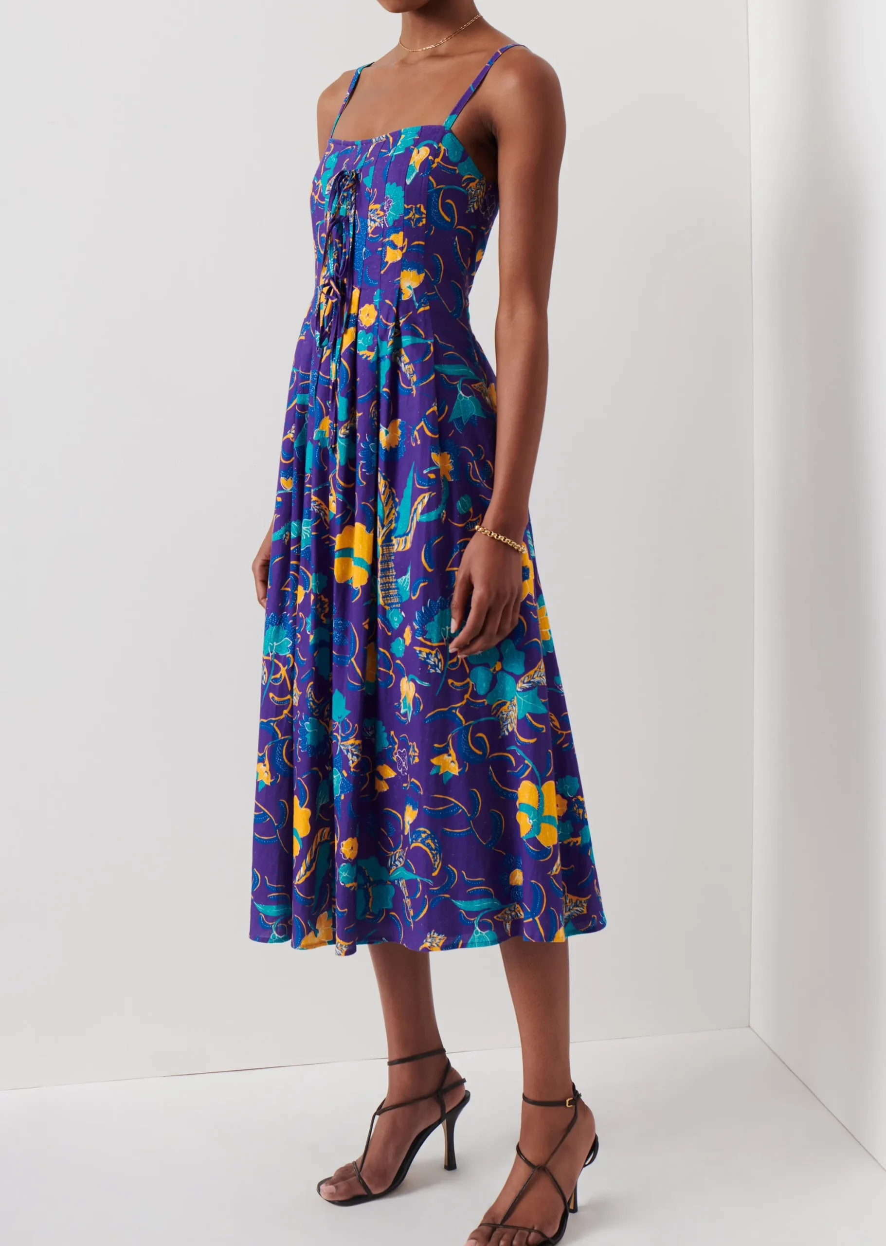 Derek Lam -Reef A-Line Cami Dress Purple Multi