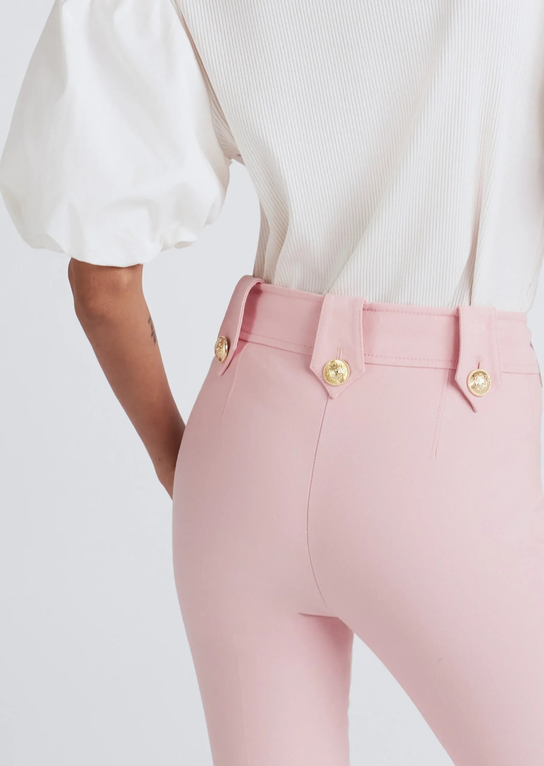 Derek Lam -Robertson Crop Flare Trousers Mellow Pink
