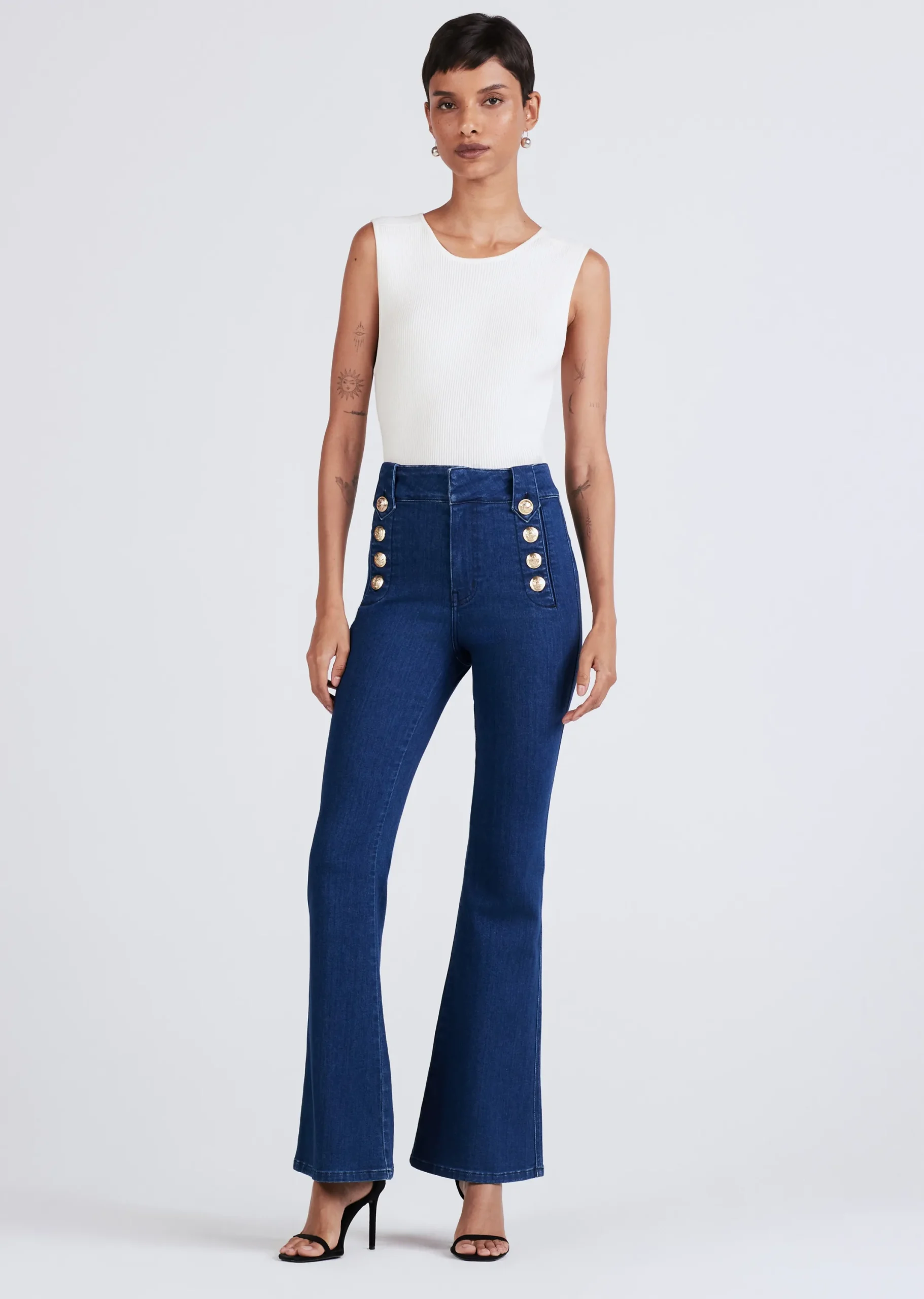 Derek Lam -Robertson Flare Jeans Medium Dark Wash