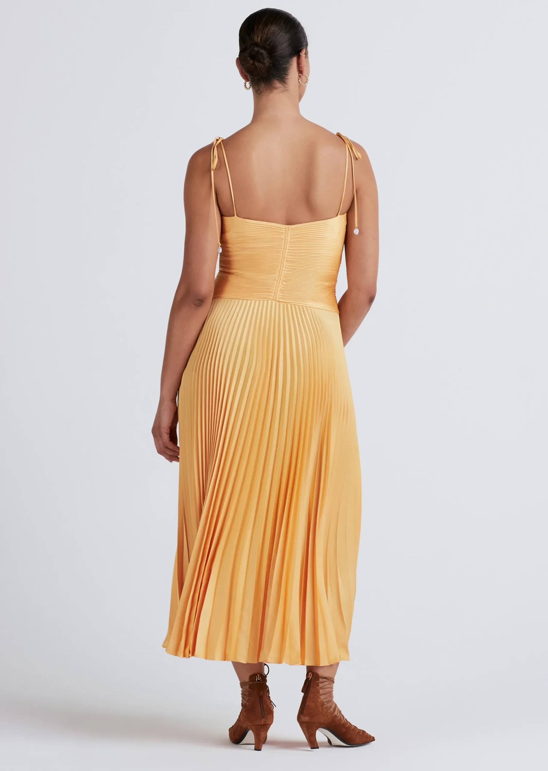 Derek Lam -Rochelle Pleated Cami Dress Apricot