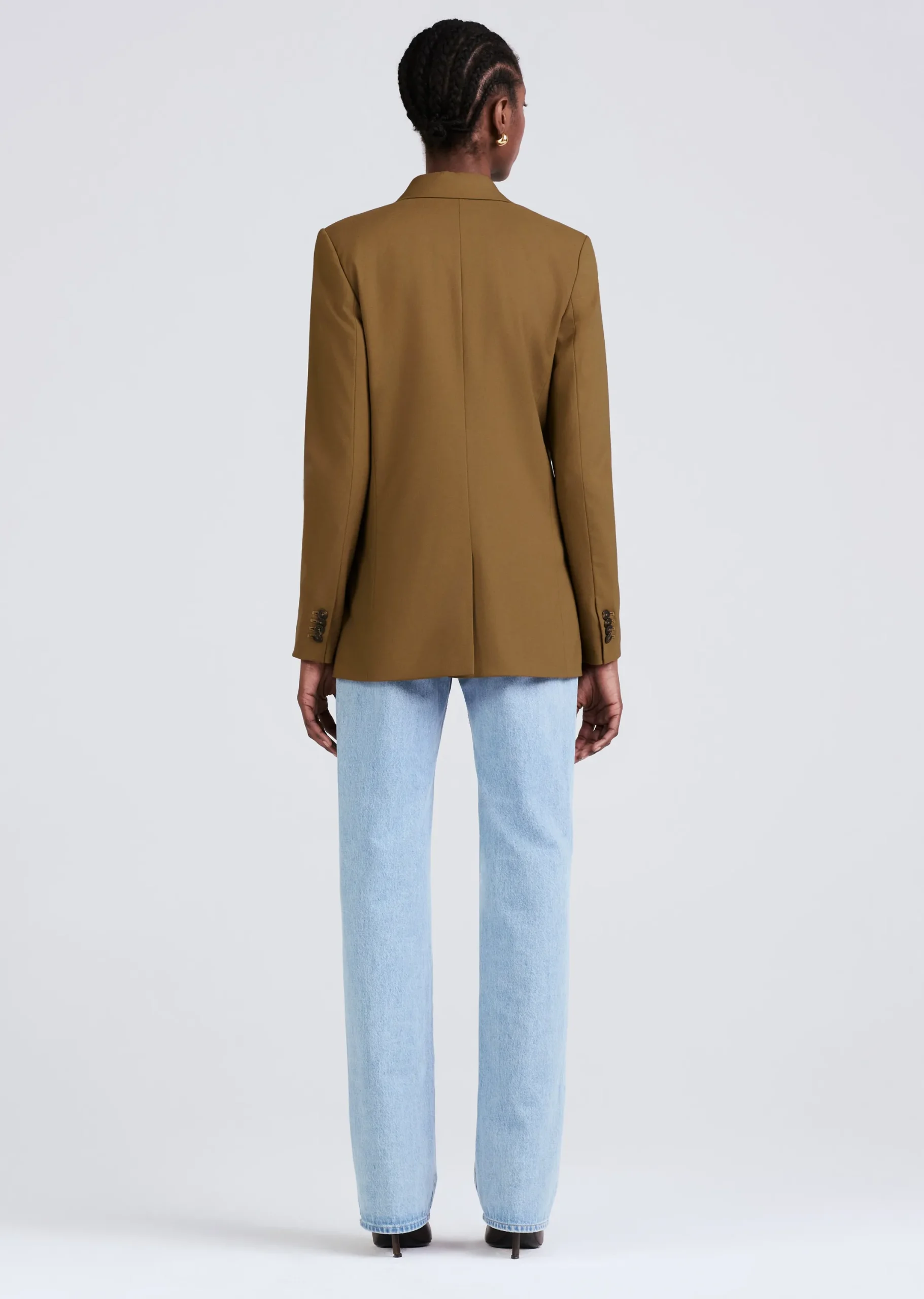 Derek Lam -Sandra Double Breasted Slit Blazer Moss