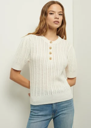 Derek Lam -Shea Puff Sleeve Top Ivory