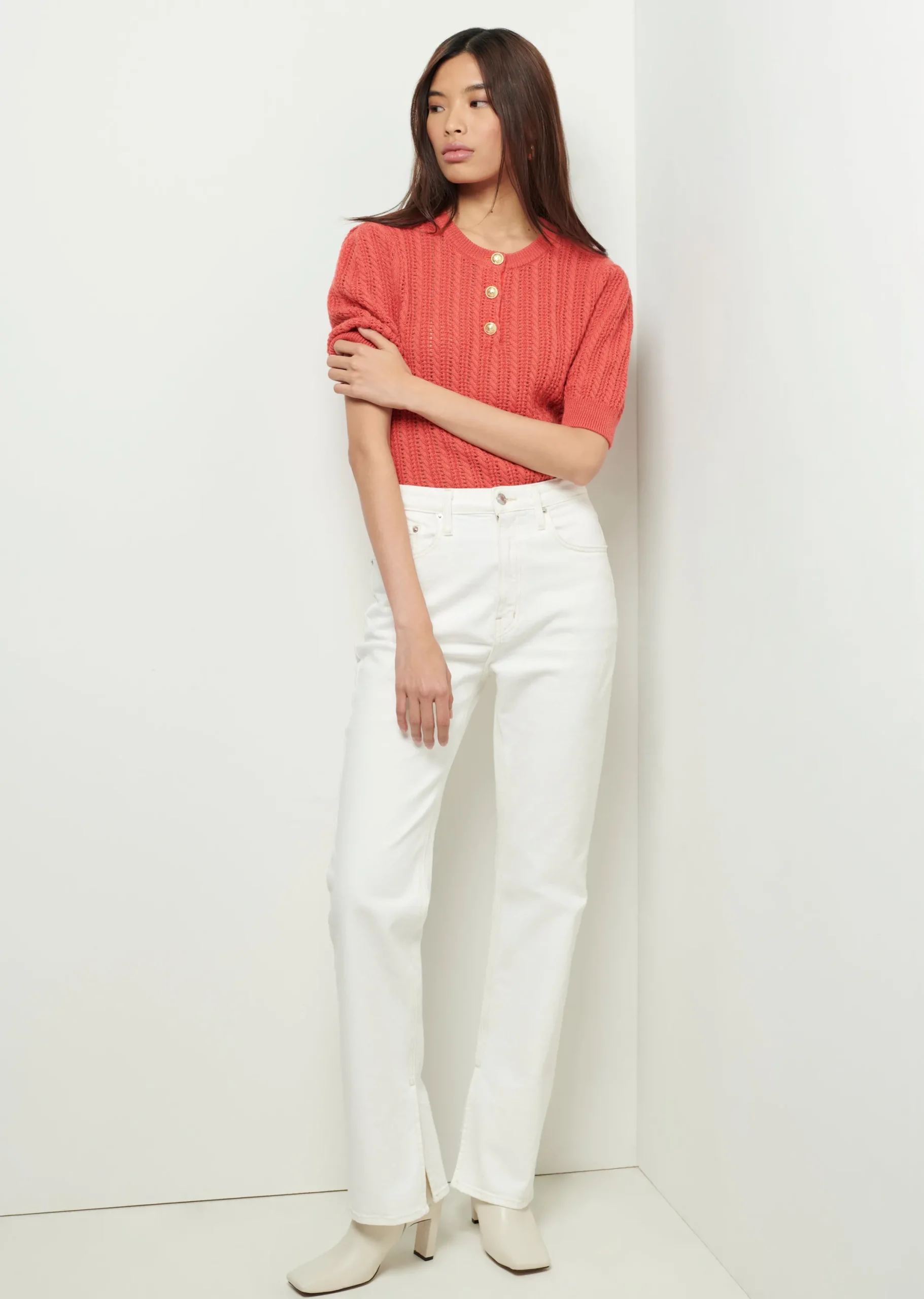 Derek Lam -Shea Puff Sleeve Top Rose
