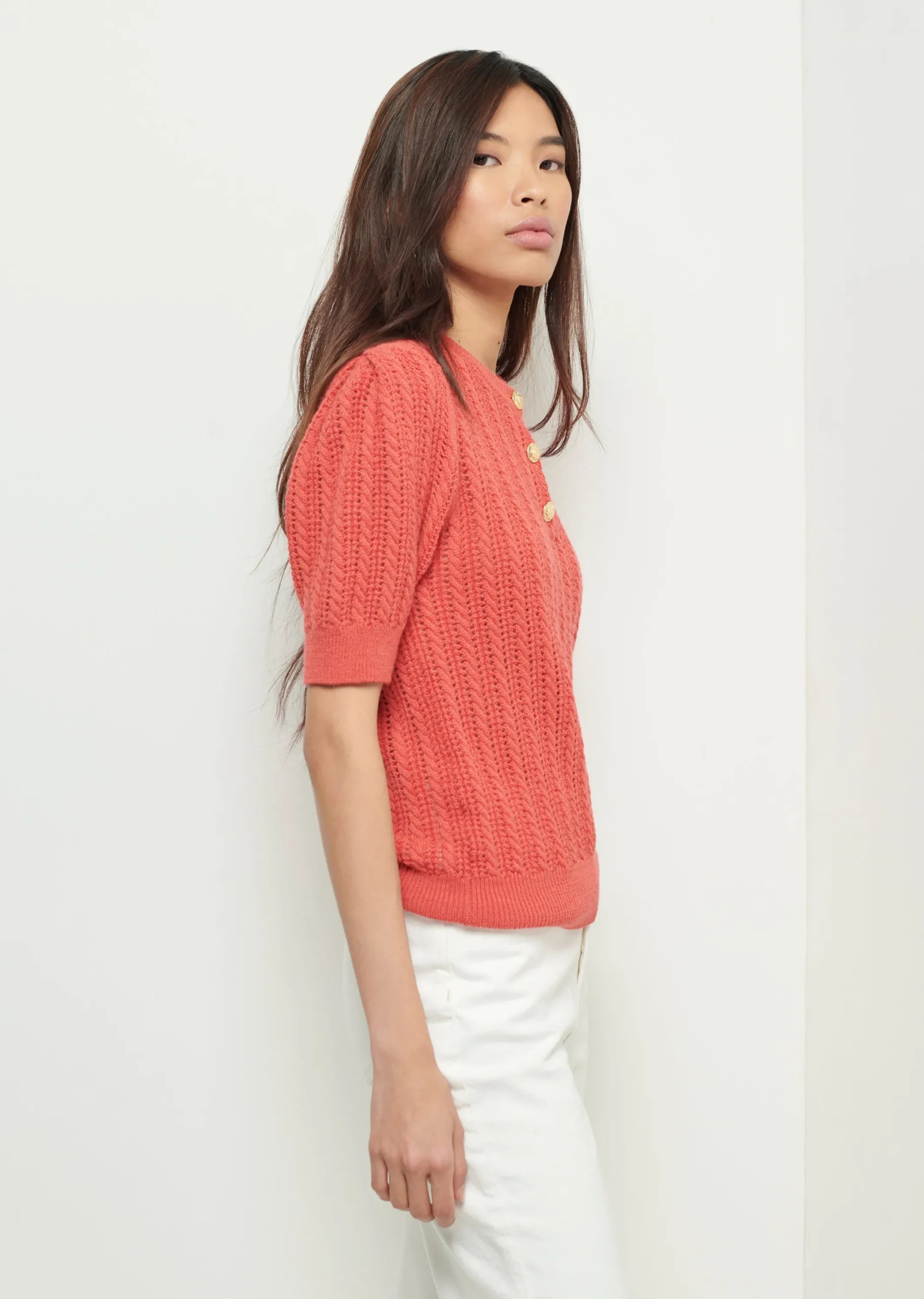 Derek Lam -Shea Puff Sleeve Top Rose