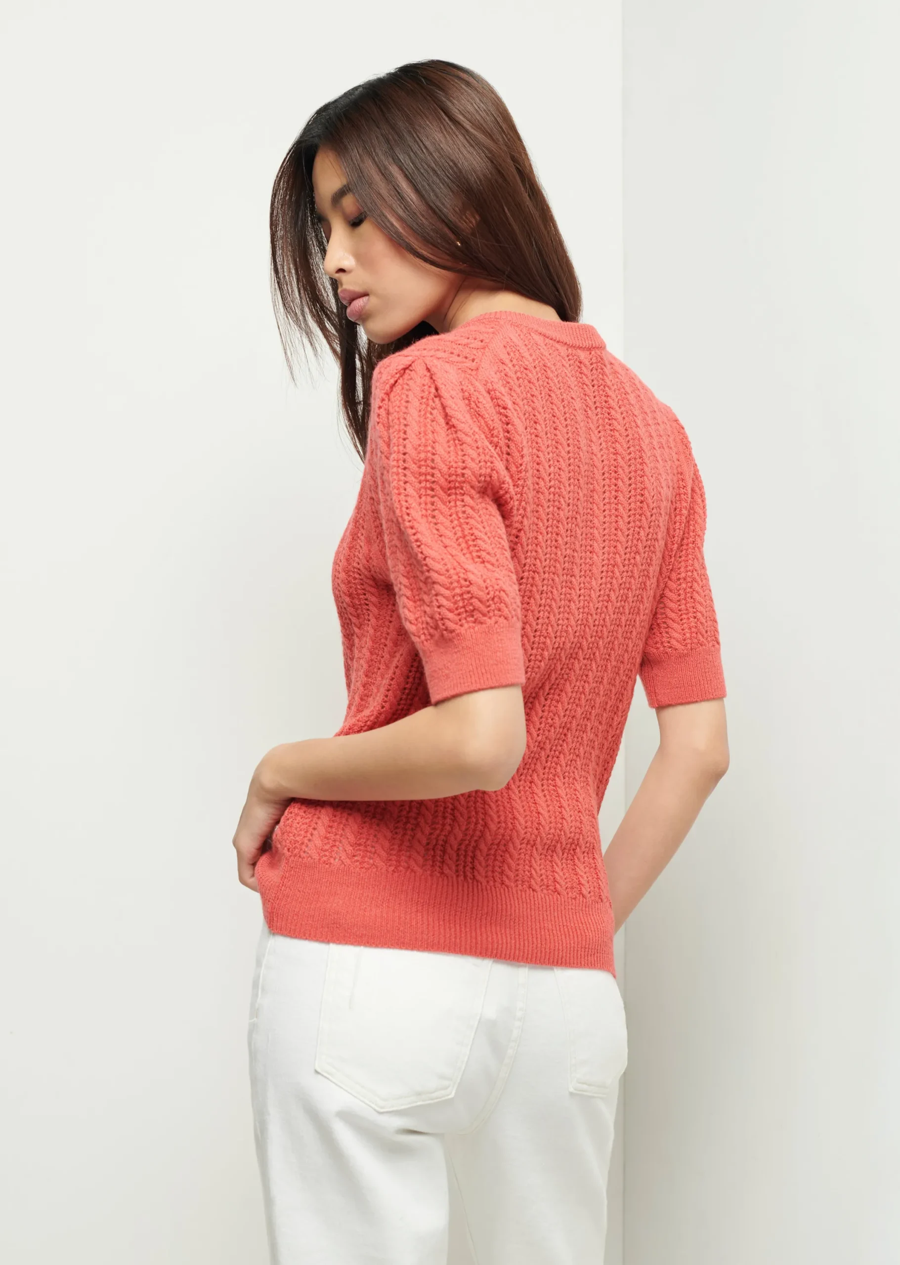 Derek Lam -Shea Puff Sleeve Top Rose