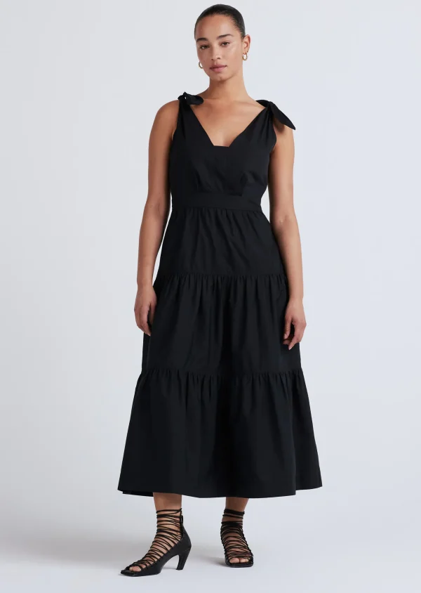 Derek Lam -Timothea Shoulder Tie Dress Black
