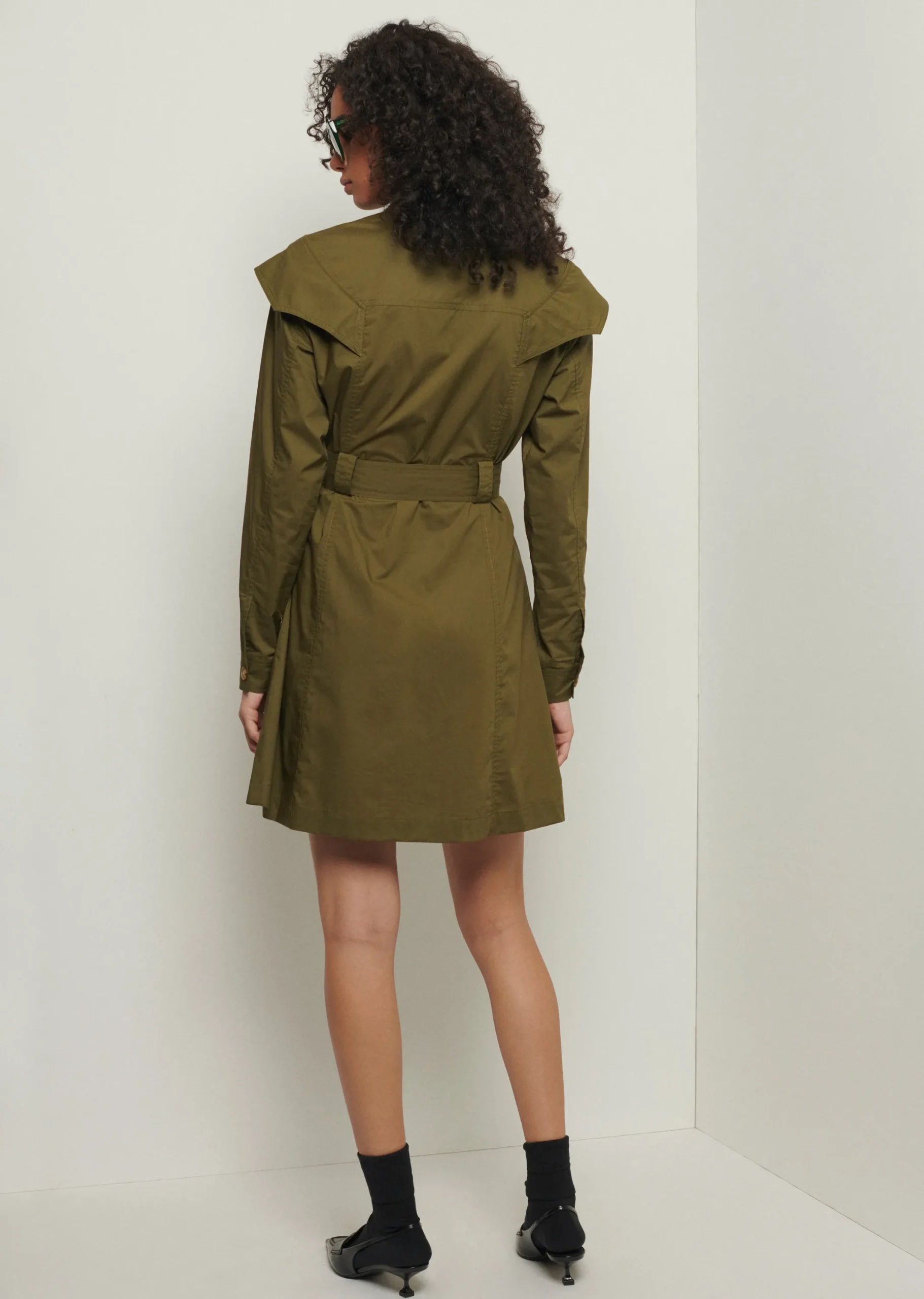 Derek Lam -Verity Utility Shirt Dress Olive