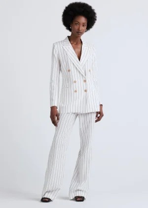 Derek Lam -Walter Double Breasted Jacket Ivory-Midnight