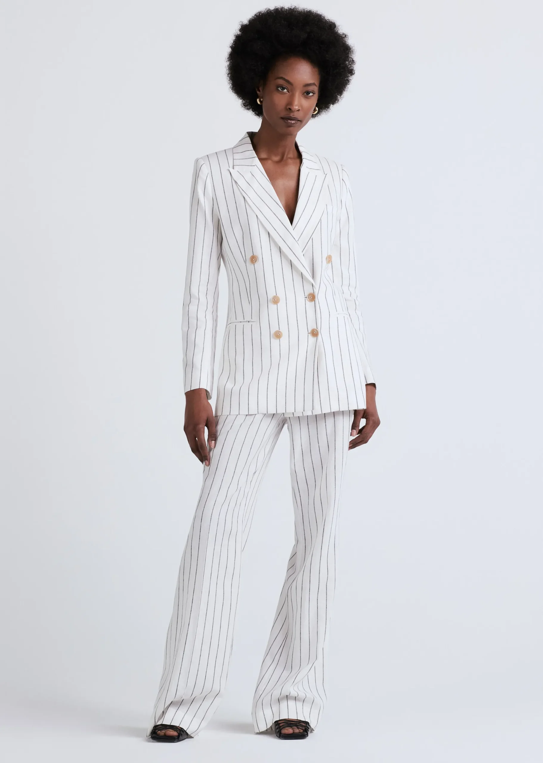 Derek Lam -Walter Double Breasted Jacket Ivory-Midnight