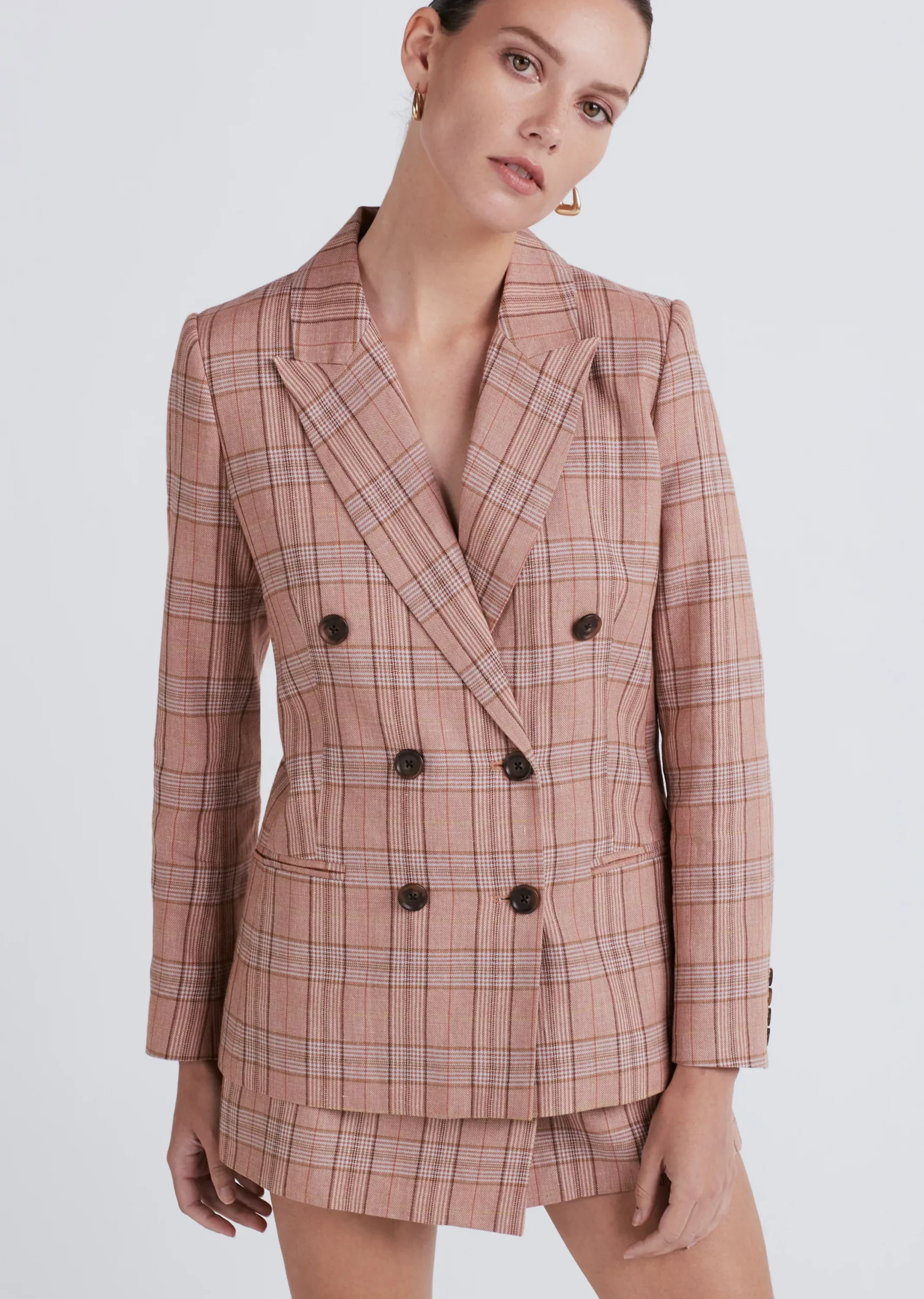 Derek Lam -Walter Double Breasted Jacket Brown Multi