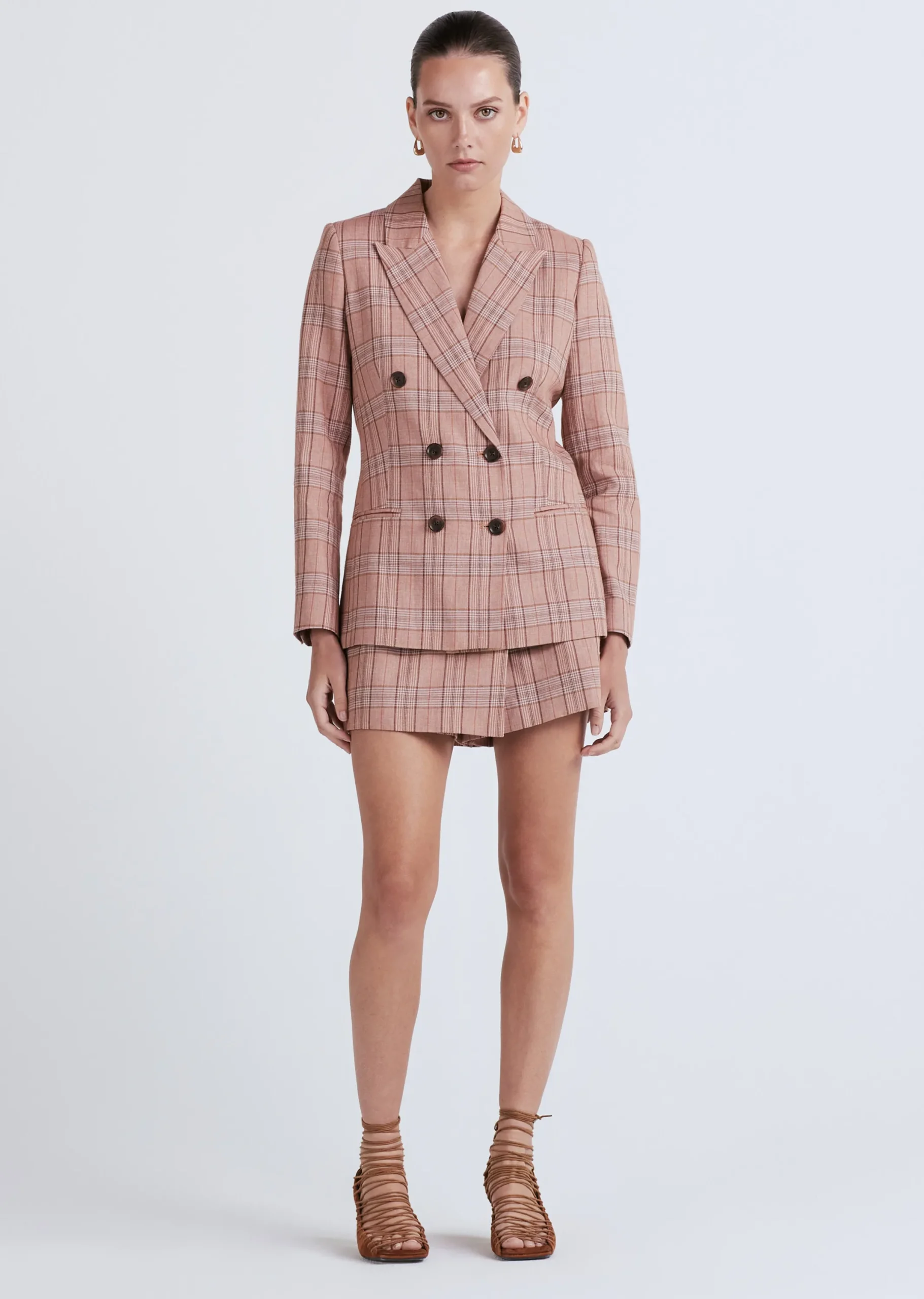 Derek Lam -Walter Double Breasted Jacket Brown Multi