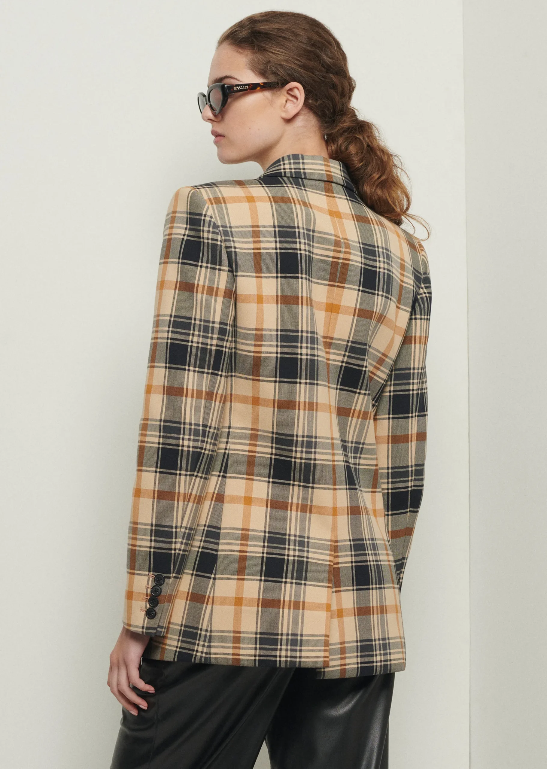 Derek Lam -Walter Double Breasted Jacket Khaki Multi