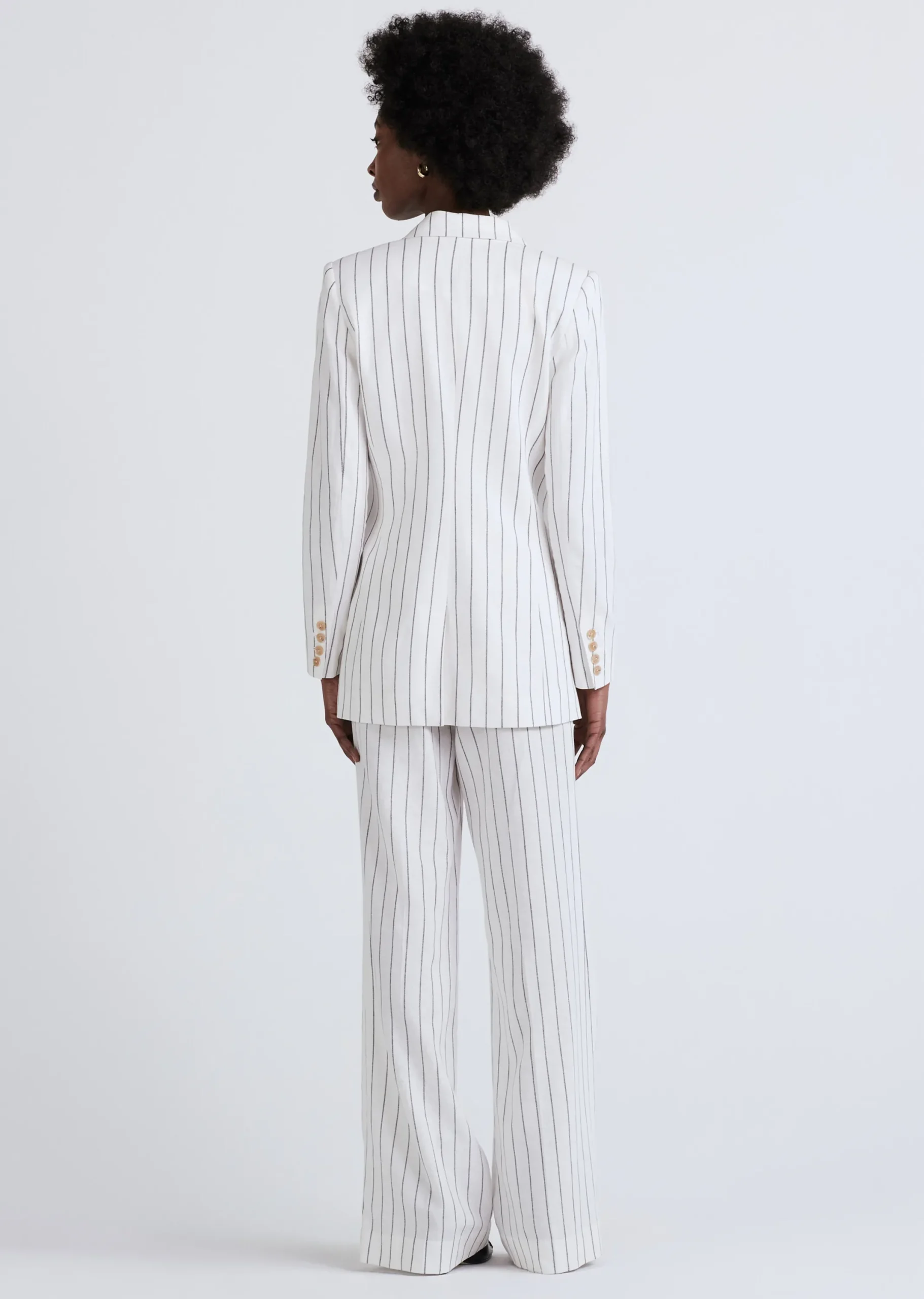 Derek Lam -Walter Double Breasted Jacket Ivory-Midnight