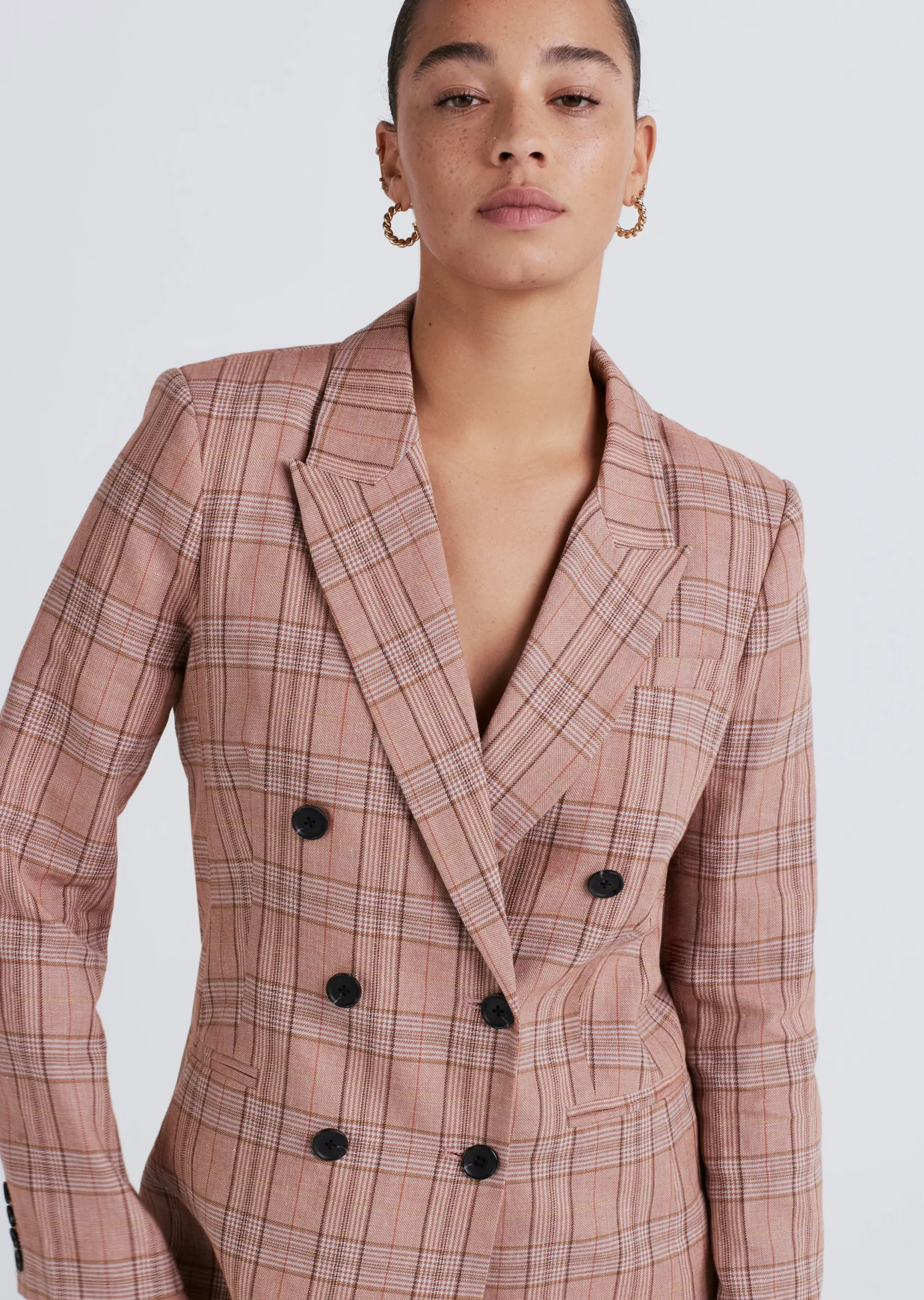 Derek Lam -Walter Double Breasted Jacket Brown Multi