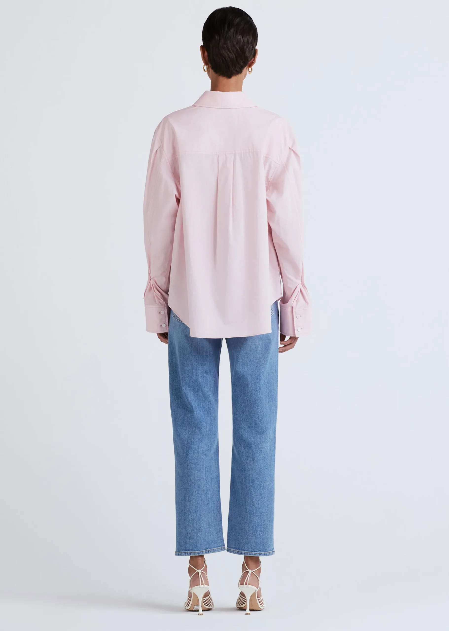 Derek Lam -Wesley Button Front Shirt Light Pink