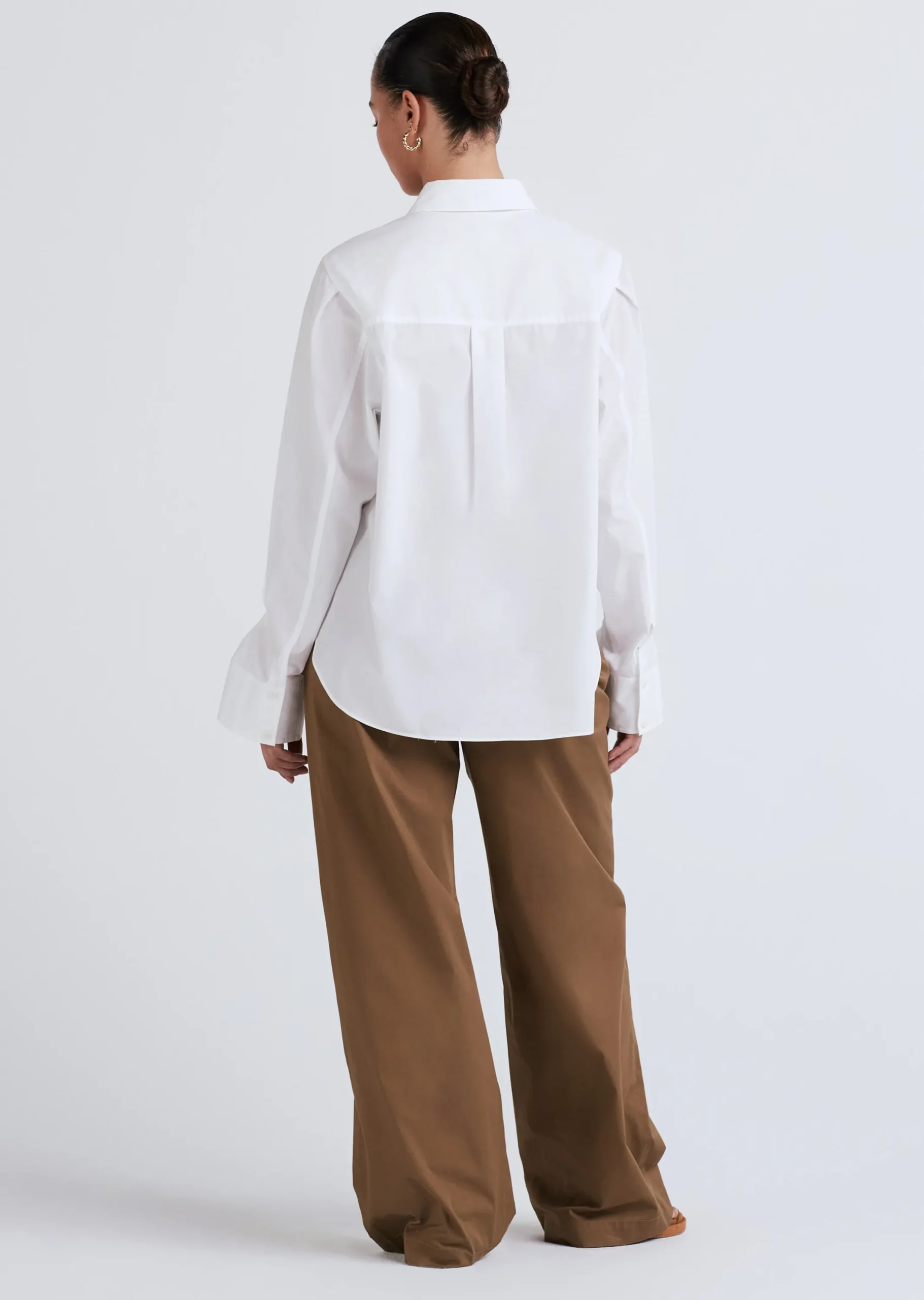 Derek Lam -Wesley Button Front Shirt Optic White